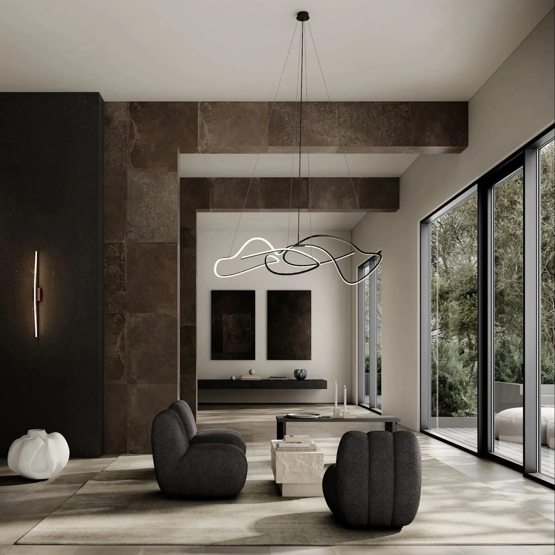 PRE-ORDER │ 101 COPENHAGEN Ghost Chandelier, Big, Burned Black - Image 3