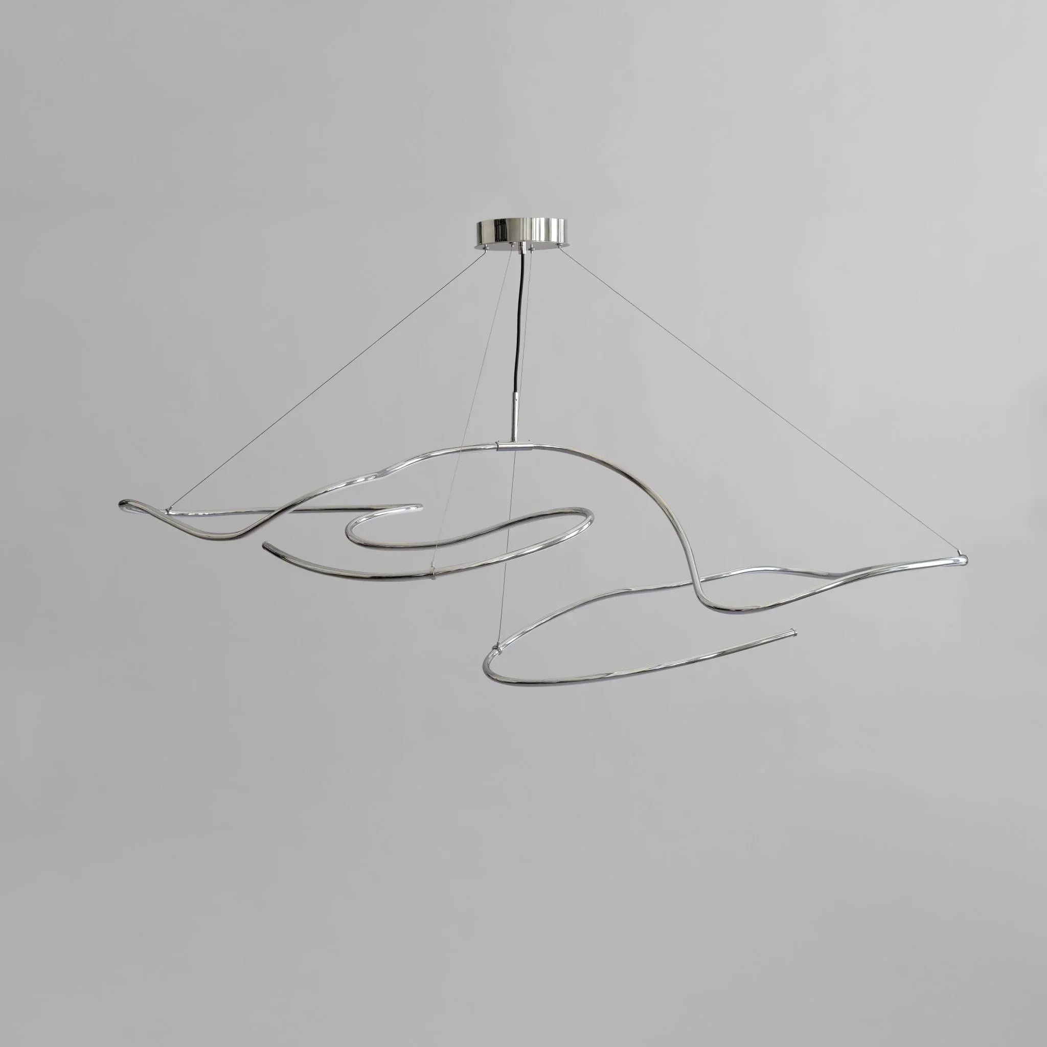 101 COPENHAGEN Ghost Chandelier, Big, Chrome - Image 4