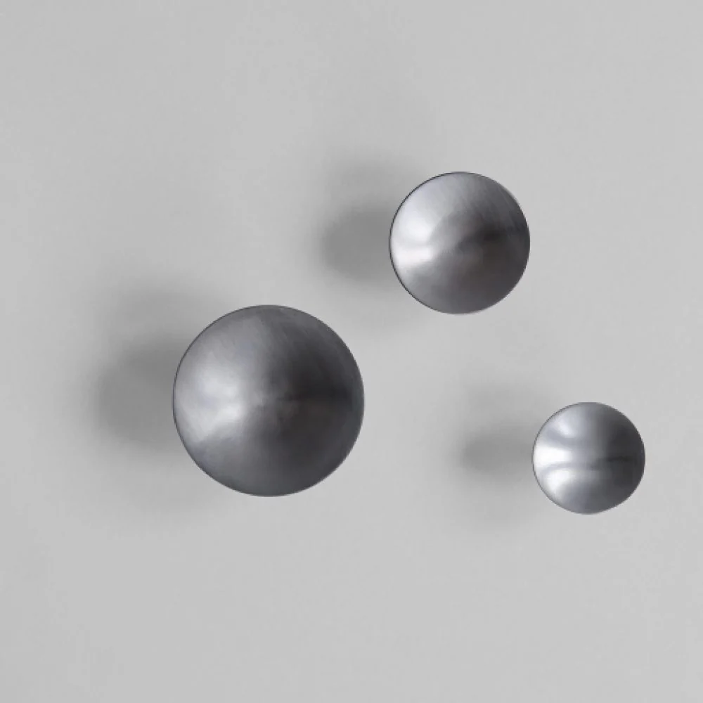 101 COPENHAGEN HiHat Knobs/Hooks, Brushed Steel (Set of 2) – 3 Sizes - Image 3