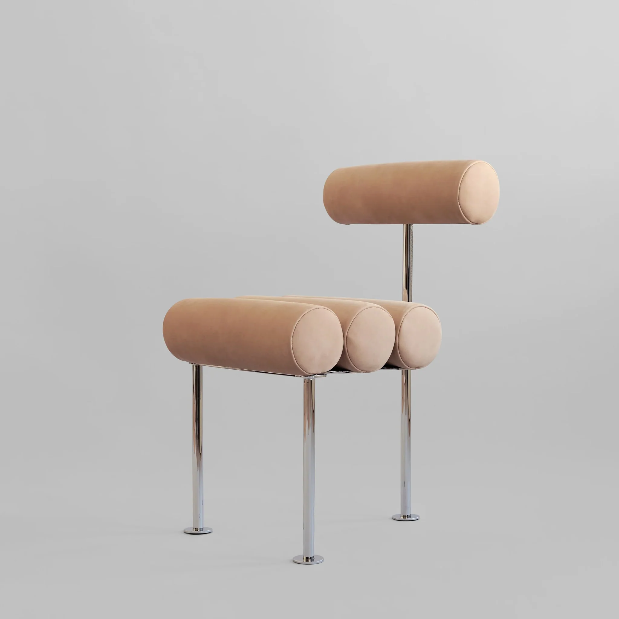 PRE-ORDER │ 101 COPENHAGEN Hiro Dining Chair, Stainless Steel/Nubuck - Image 6