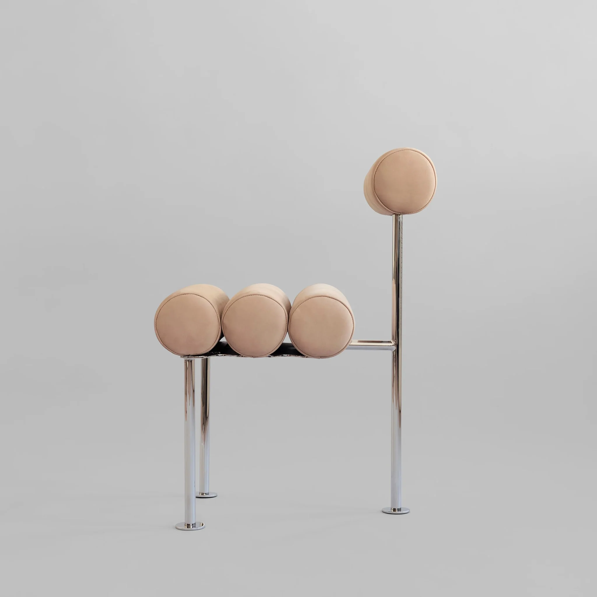 PRE-ORDER │ 101 COPENHAGEN Hiro Dining Chair, Stainless Steel/Nubuck - Image 7
