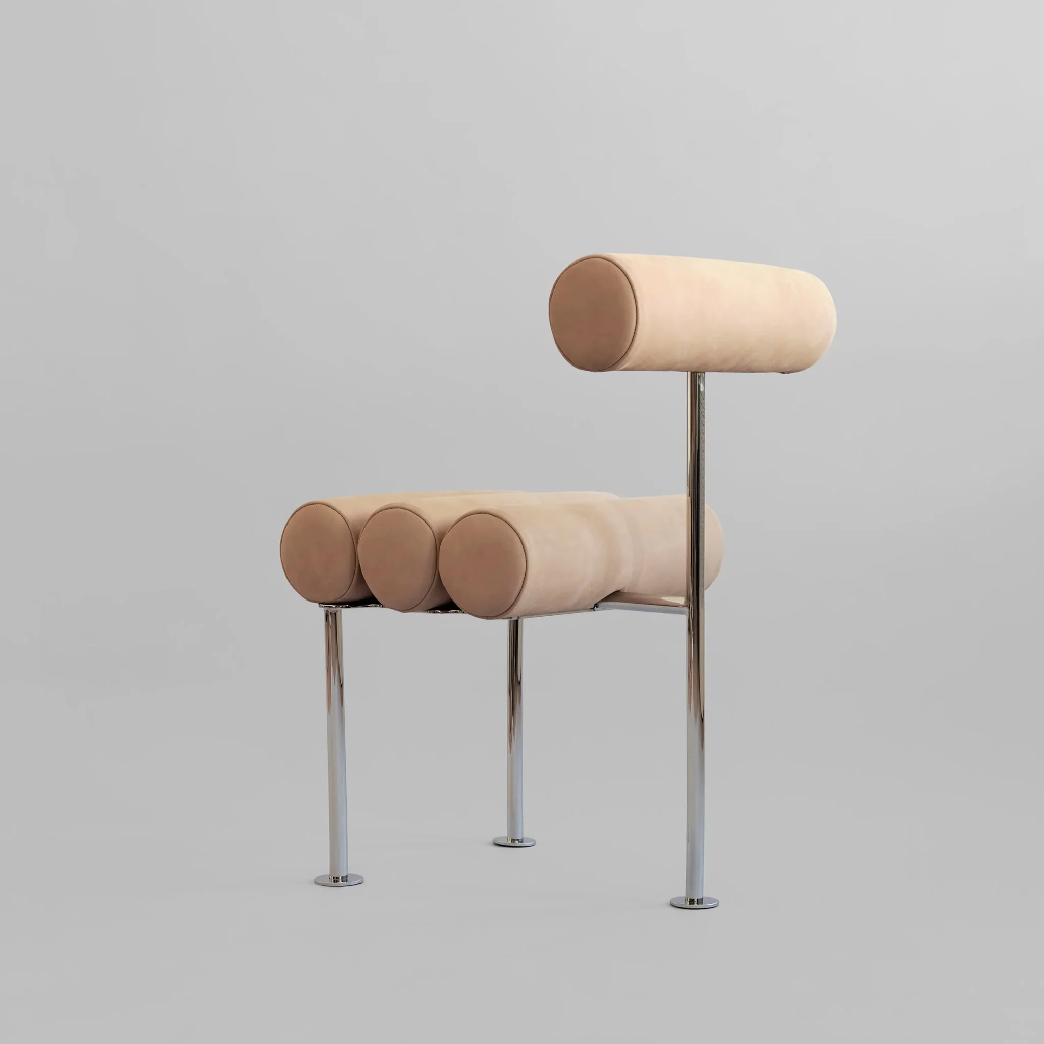 PRE-ORDER │ 101 COPENHAGEN Hiro Dining Chair, Stainless Steel/Nubuck - Image 8