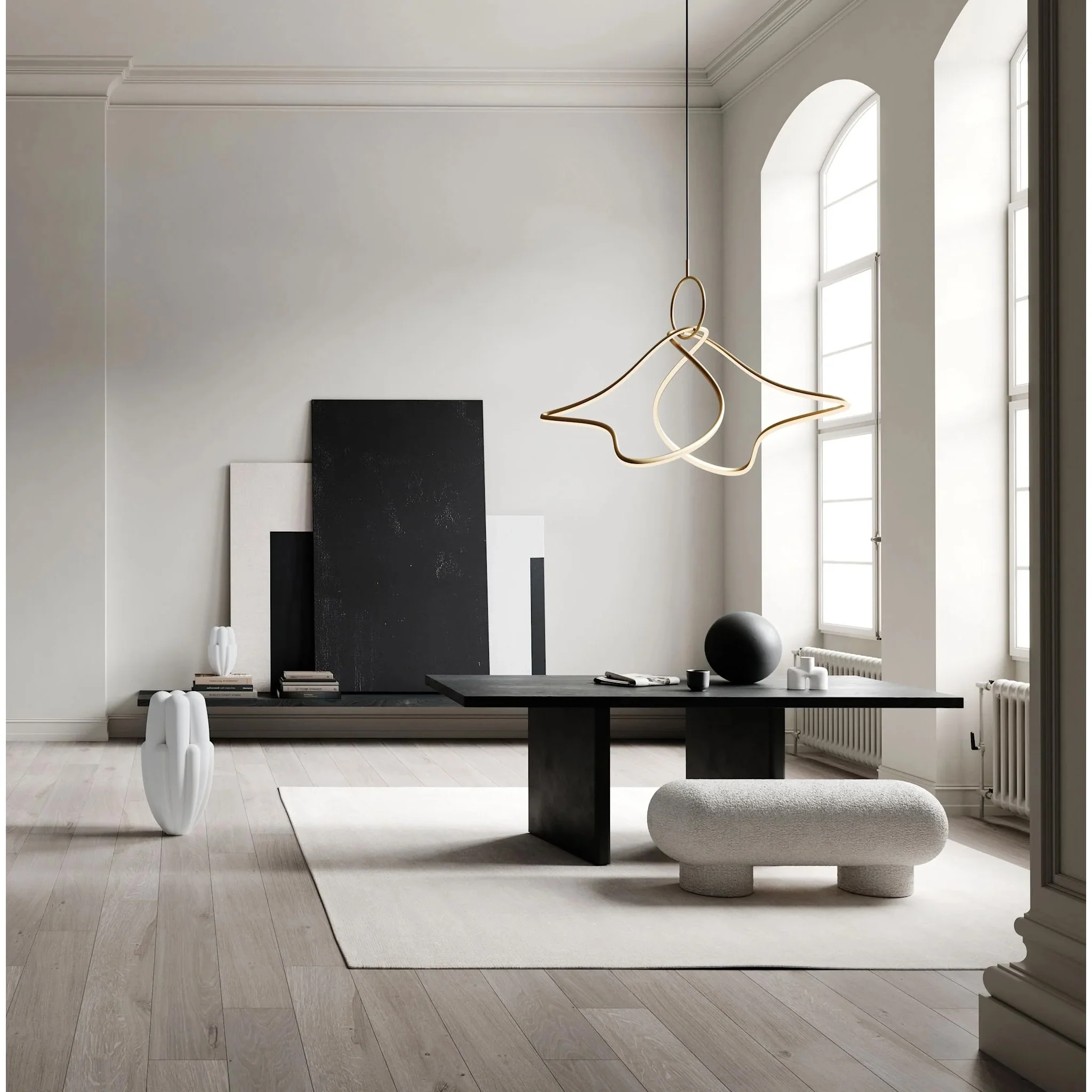 PRE-ORDER │ 101 COPENHAGEN Kumo Chandelier, Big, Brass - Image 2