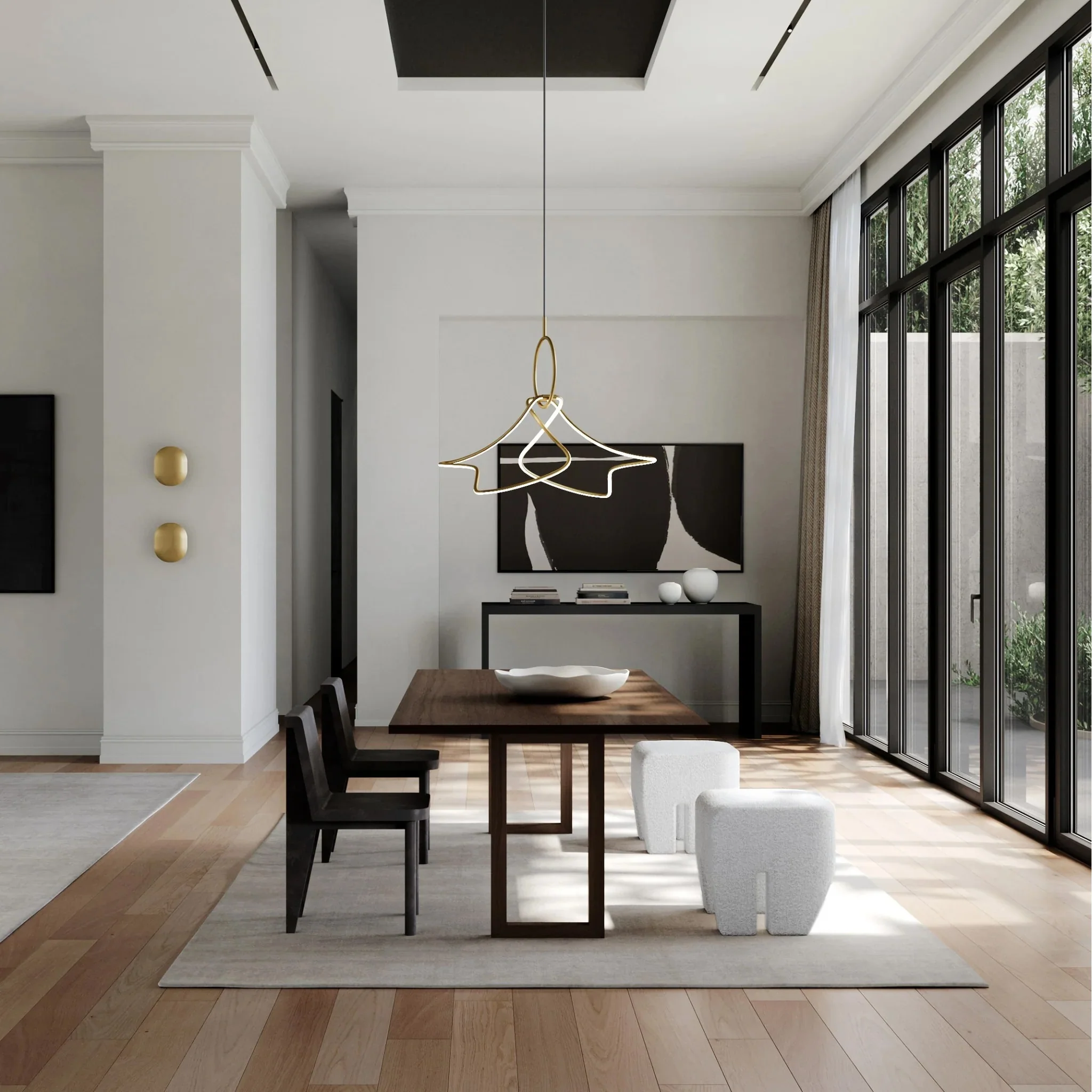 101 COPENHAGEN Kumo Chandelier, Mini, Brass - Image 3