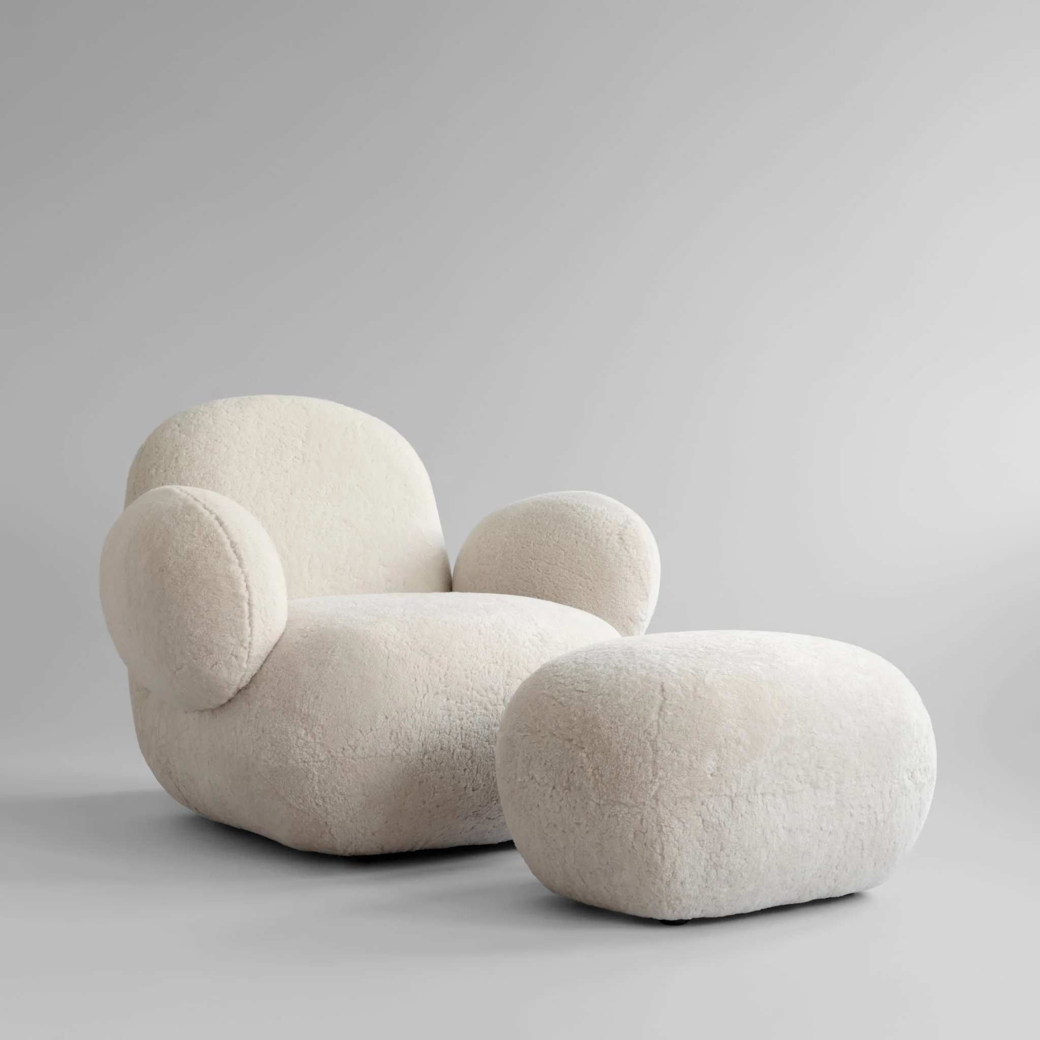 PRE-ORDER │ 101 COPENHAGEN Toe Armchair, Flat, Sandshell Sheepskin - Image 4