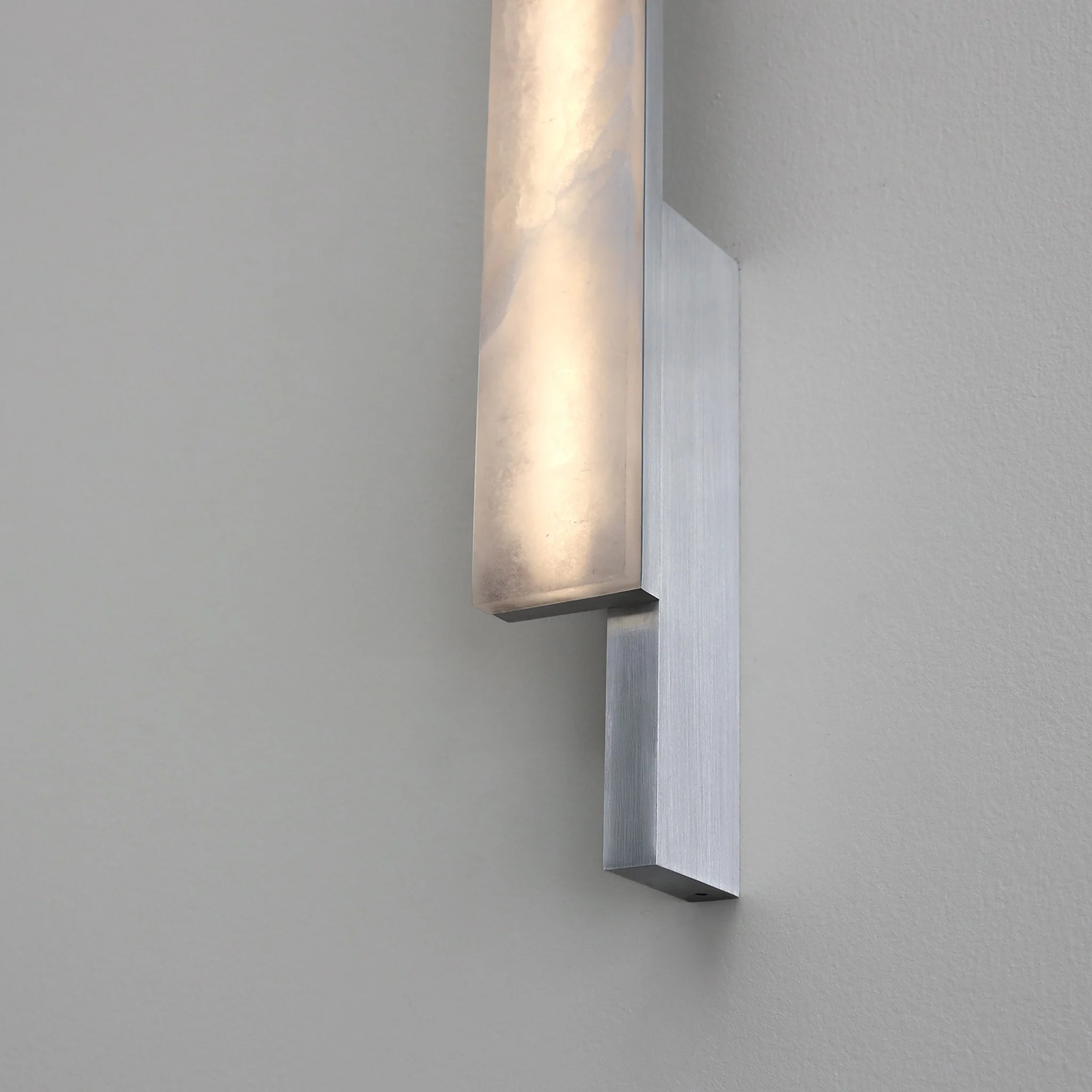 PRE-ORDER │ BEN-TOVIM DESIGN Bloc Wall Sconce, Left, Alabaster & Brushed Aluminium - Image 4