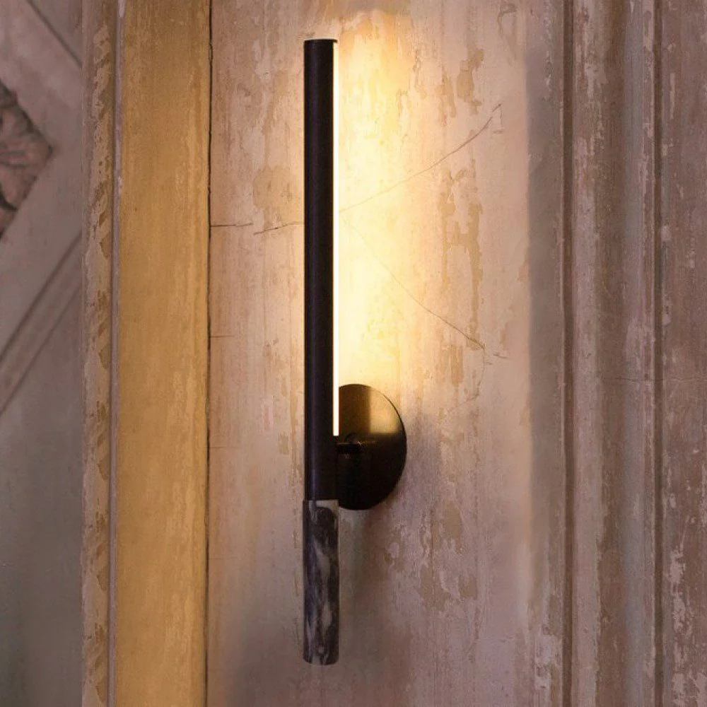 PRE-ORDER | BEN TOVIM DESIGN Formation Wall Light/Sconce, Patina Bronze/Calacatta Viola - Image 2