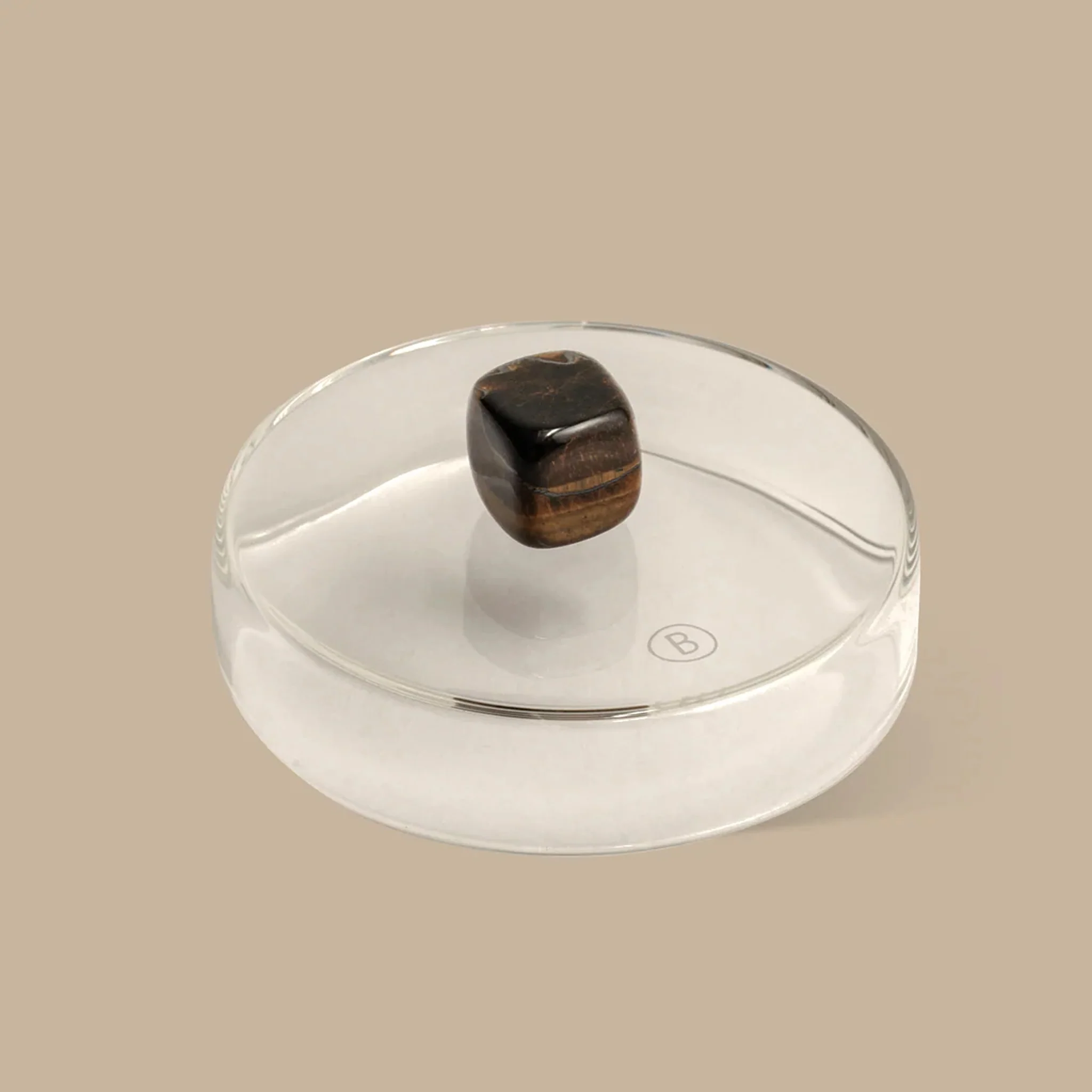 BLACK BLAZE Glass Candle Lid, Tiger Eye