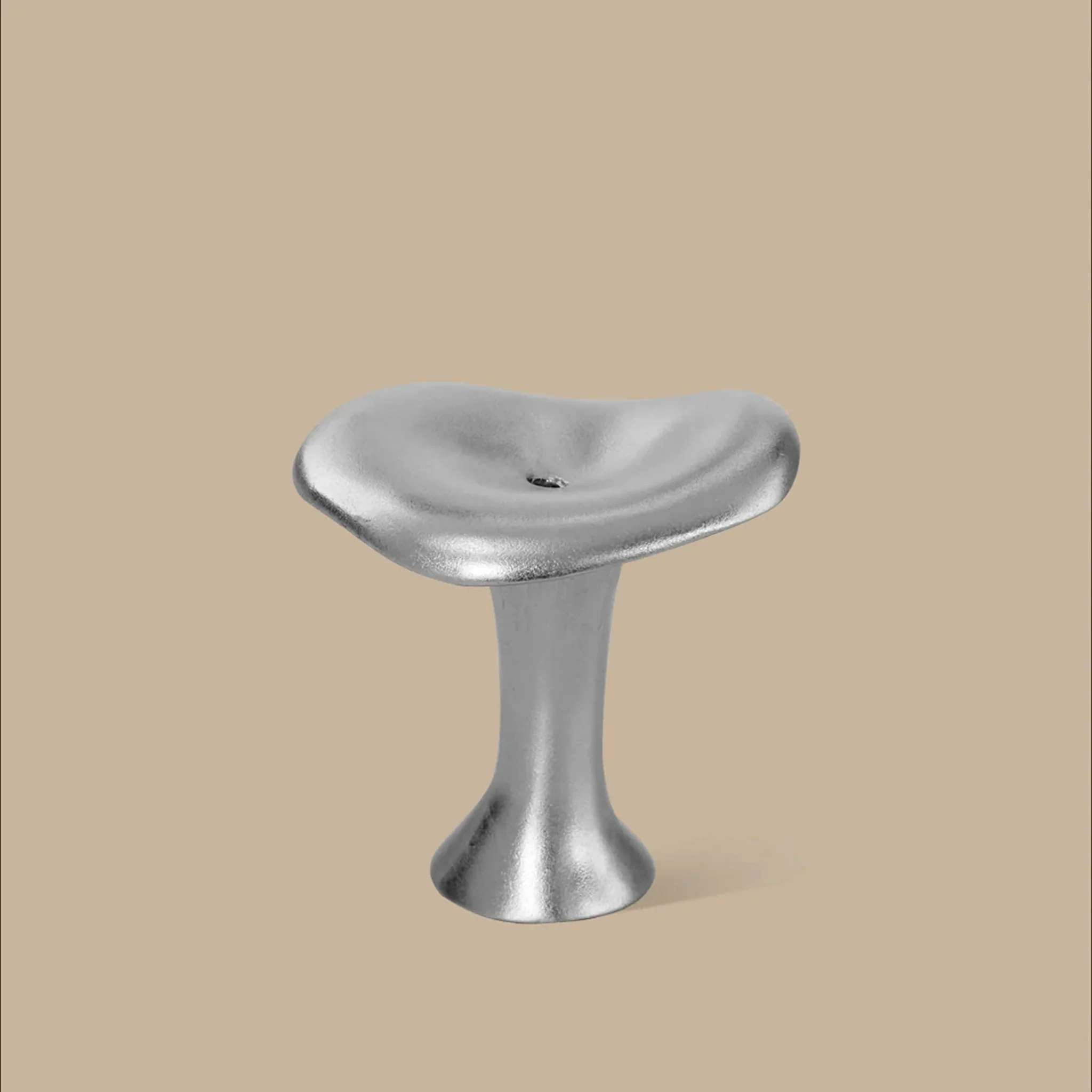 BLACK BLAZE Mushroom Incense Burner, Silver - Image 2