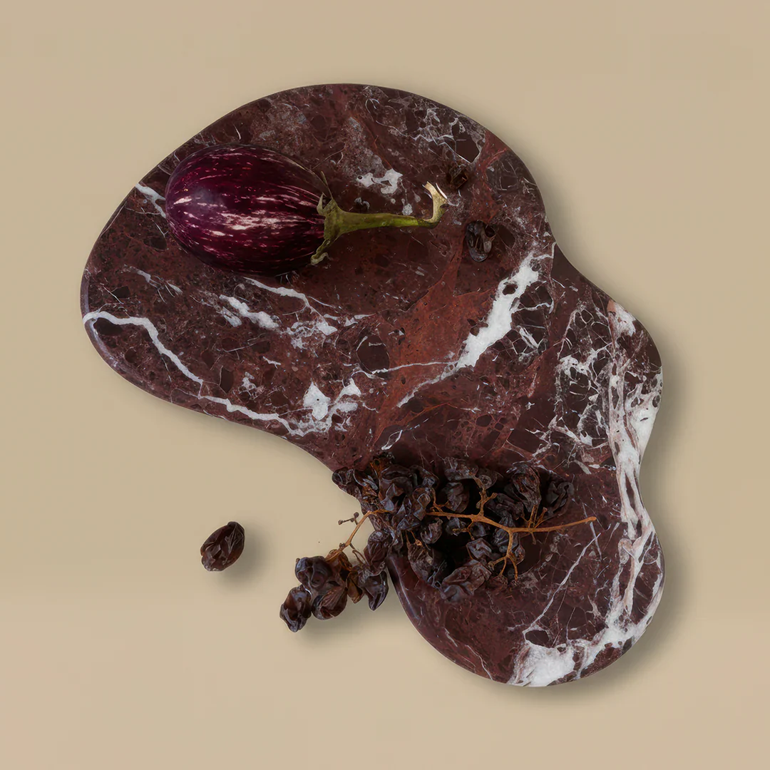 BLACK BLAZE Oasis Marble Serving Platter, Rosso Levanto - Image 4