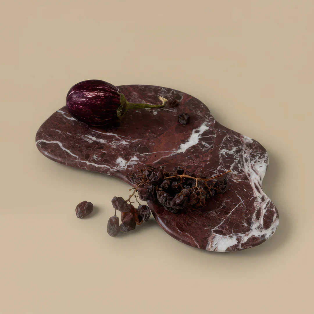 BLACK BLAZE Oasis Marble Serving Platter, Rosso Levanto - Image 6