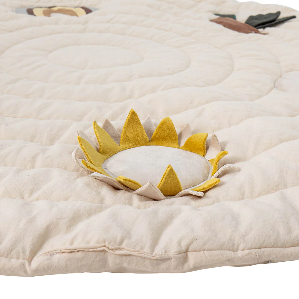 BLOOMINGVILLE Agnes Cotton Playmat, White, 100cm - Image 3