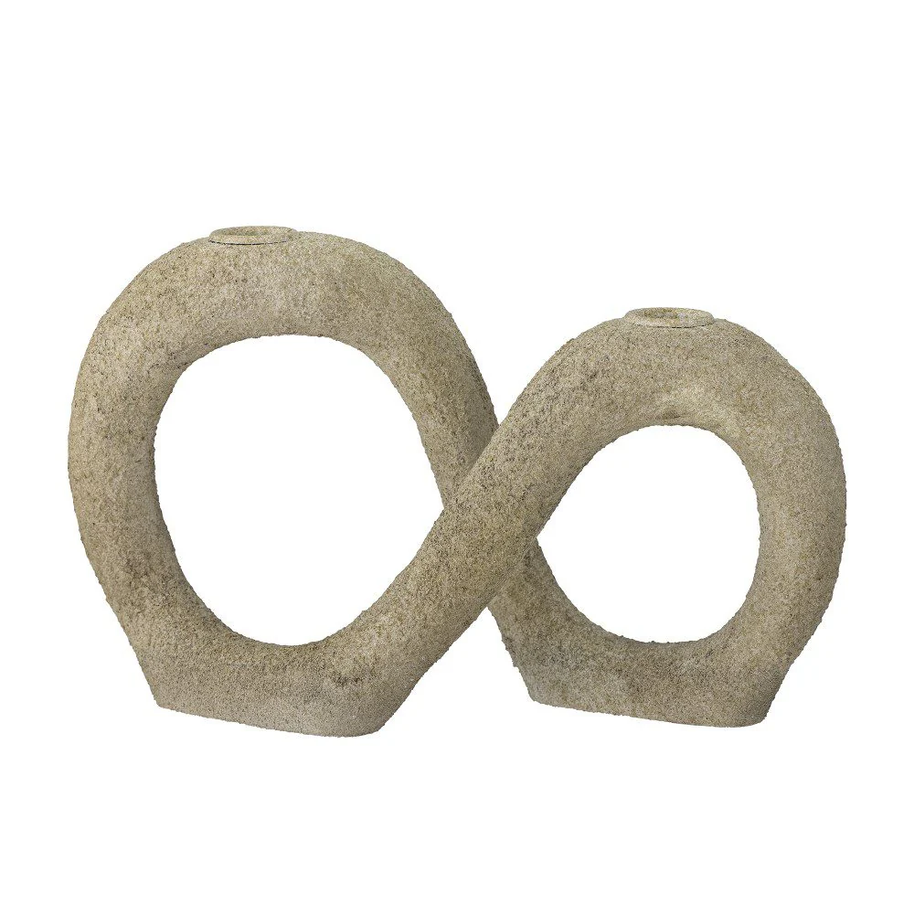 BLOOMINGVILLE Dacian Resin Candle Holder, Nature - Image 2