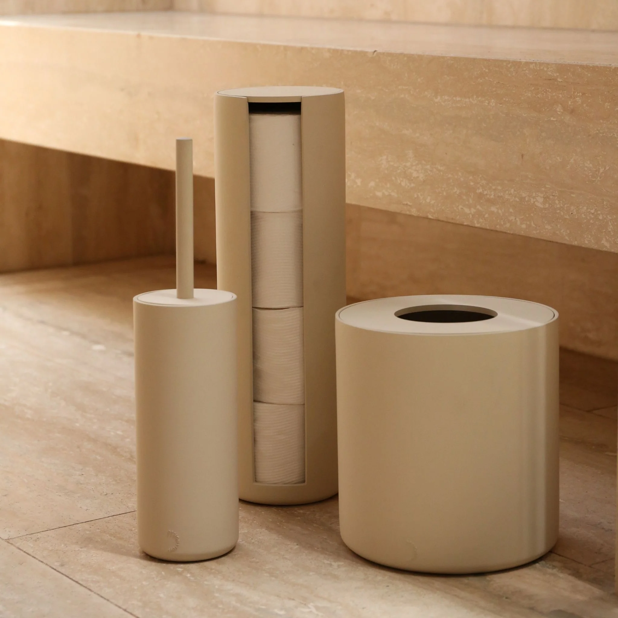 DESIGNSTUFF ARC Toilet Paper Storage Holder, Sand - Image 5