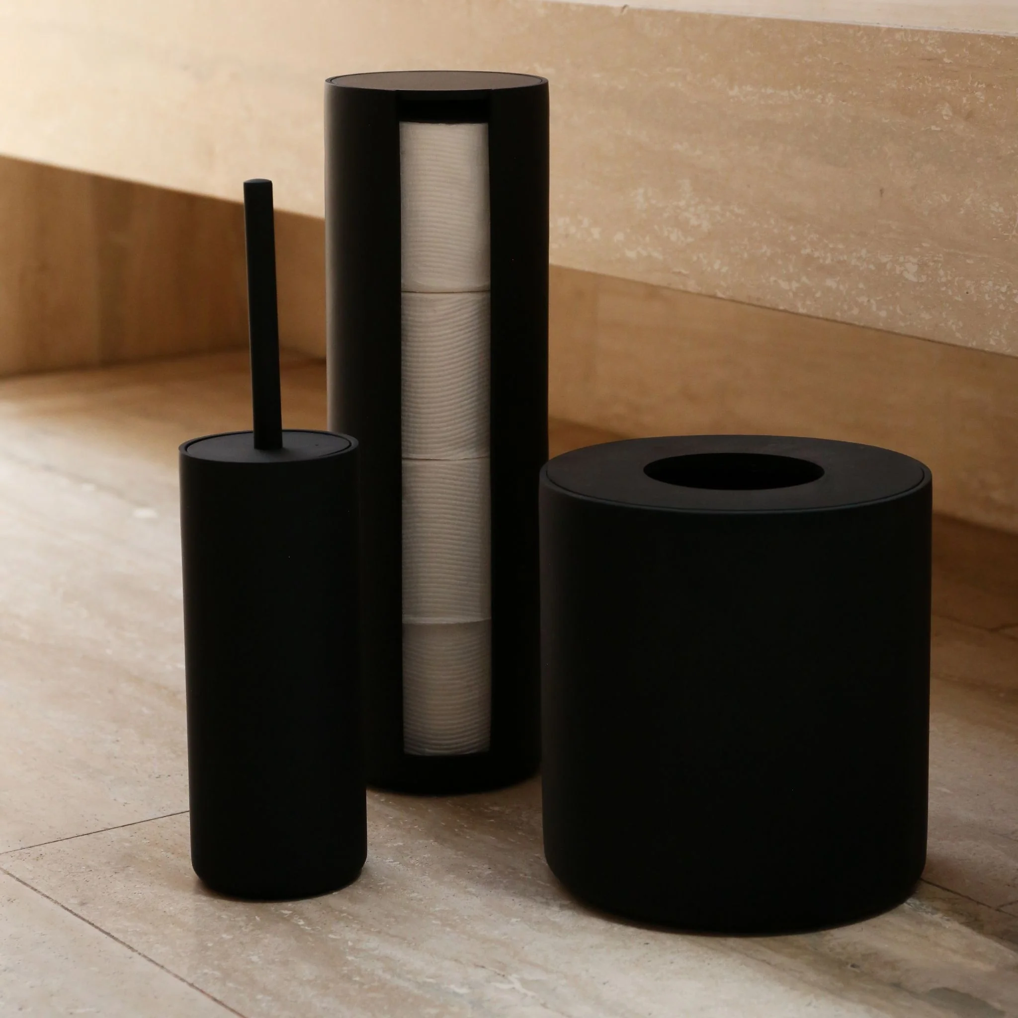 DESIGNSTUFF ARC Toilet Paper Storage Holder, Black - Image 6