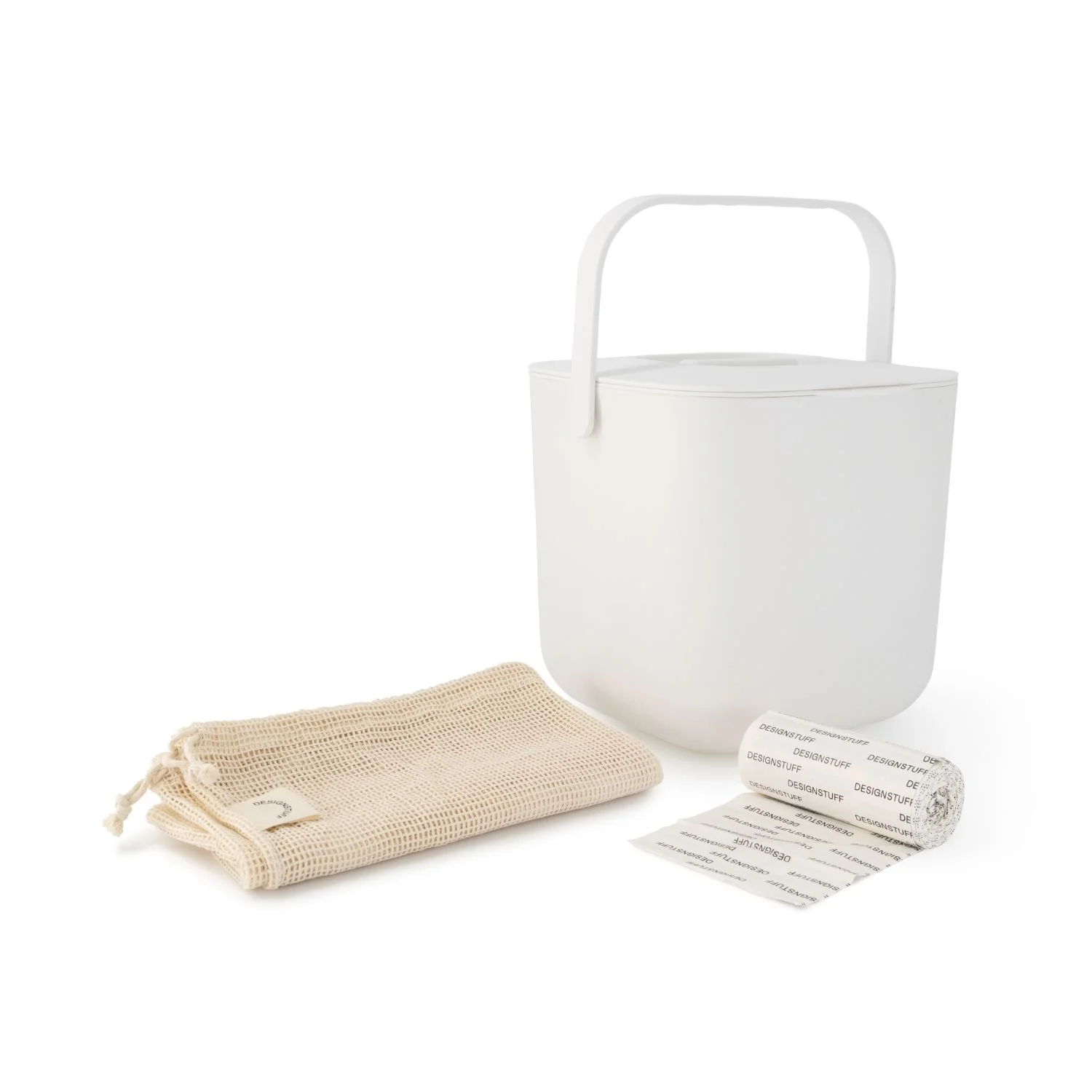 DESIGNSTUFF ETTA Compost Bin 7L, White - Image 4