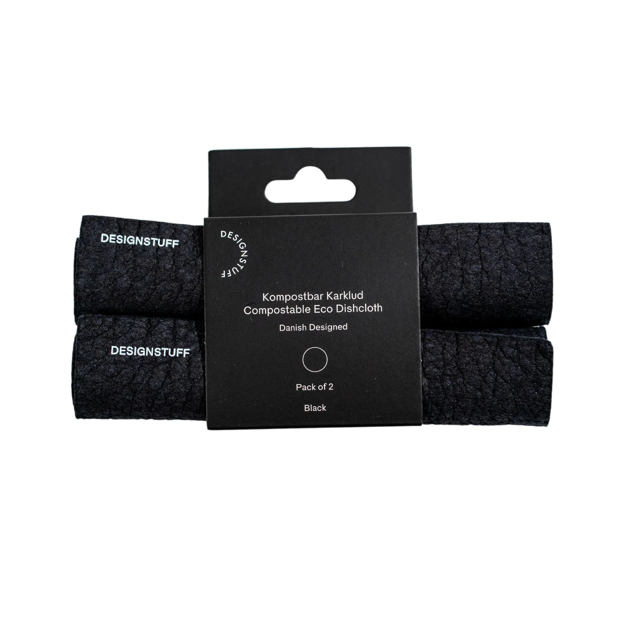 DESIGNSTUFF ETTA Compostable Dishcloth, Black (Set of 2) - Image 4
