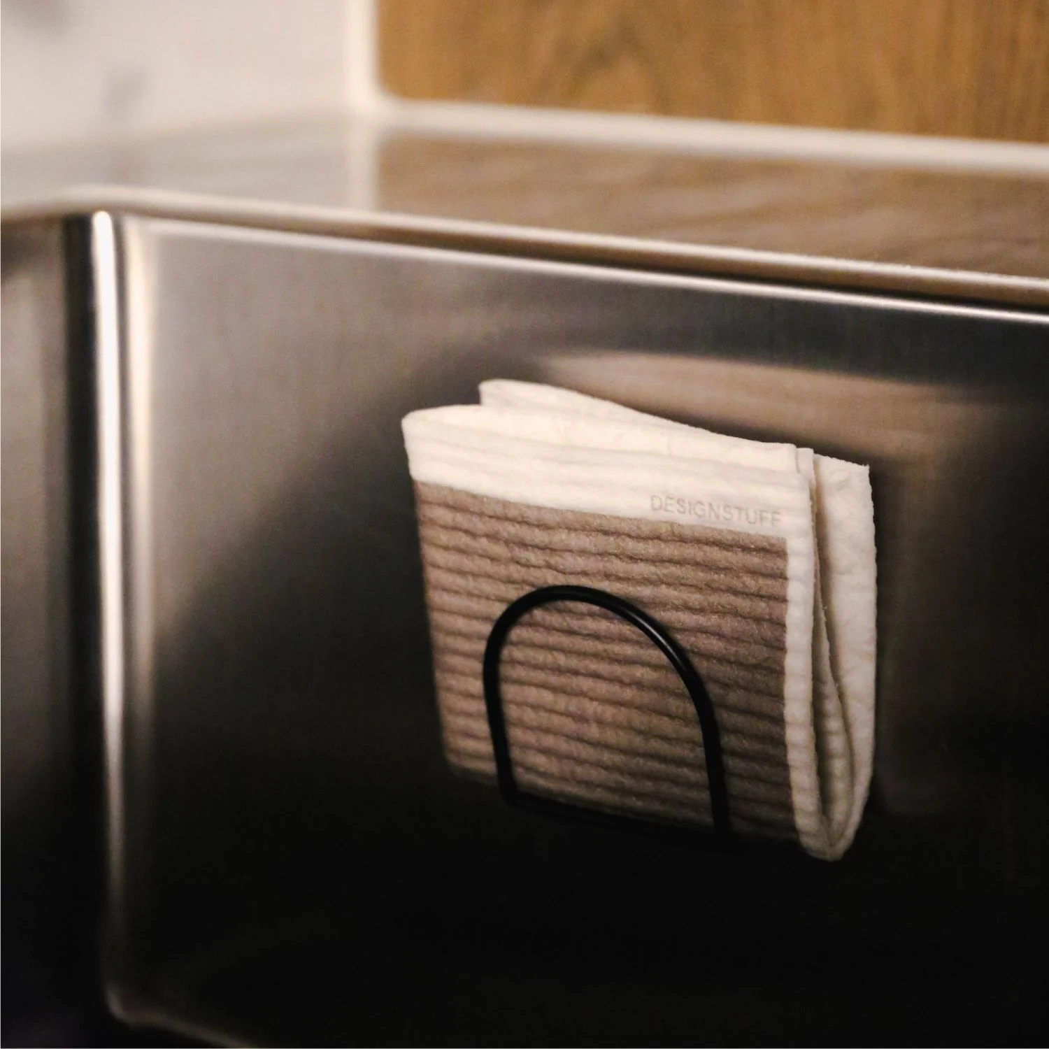 DESIGNSTUFF ETTA Compostable Eco Dishcloth, Sand/Cinnamon/Khaki (Set of 3) - Image 5