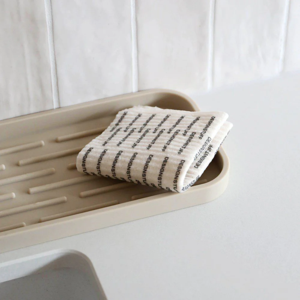 DESIGNSTUFF ETTA Compostable Eco Dishcloth, White (Set of 3) - Image 7