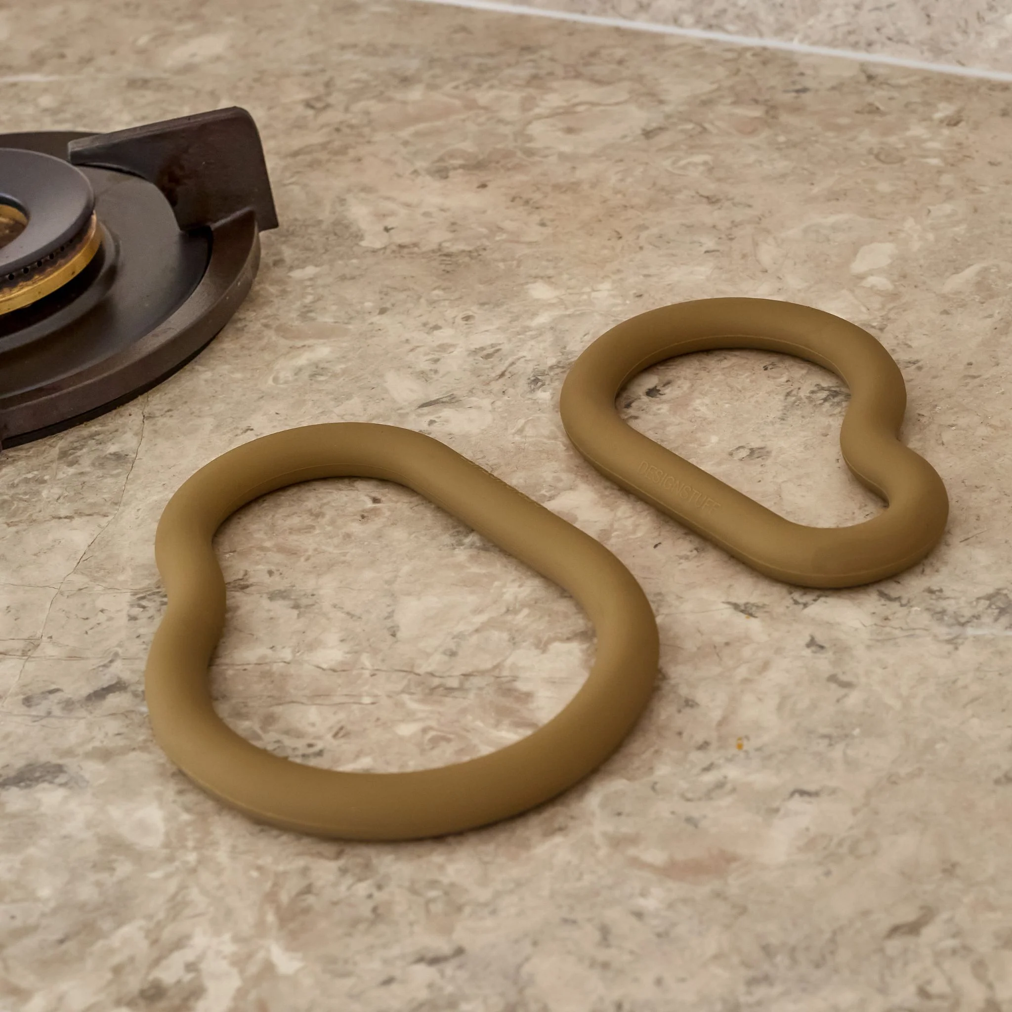 DESIGNSTUFF RUND Curve Silicone Trivet L, Fern - Image 2