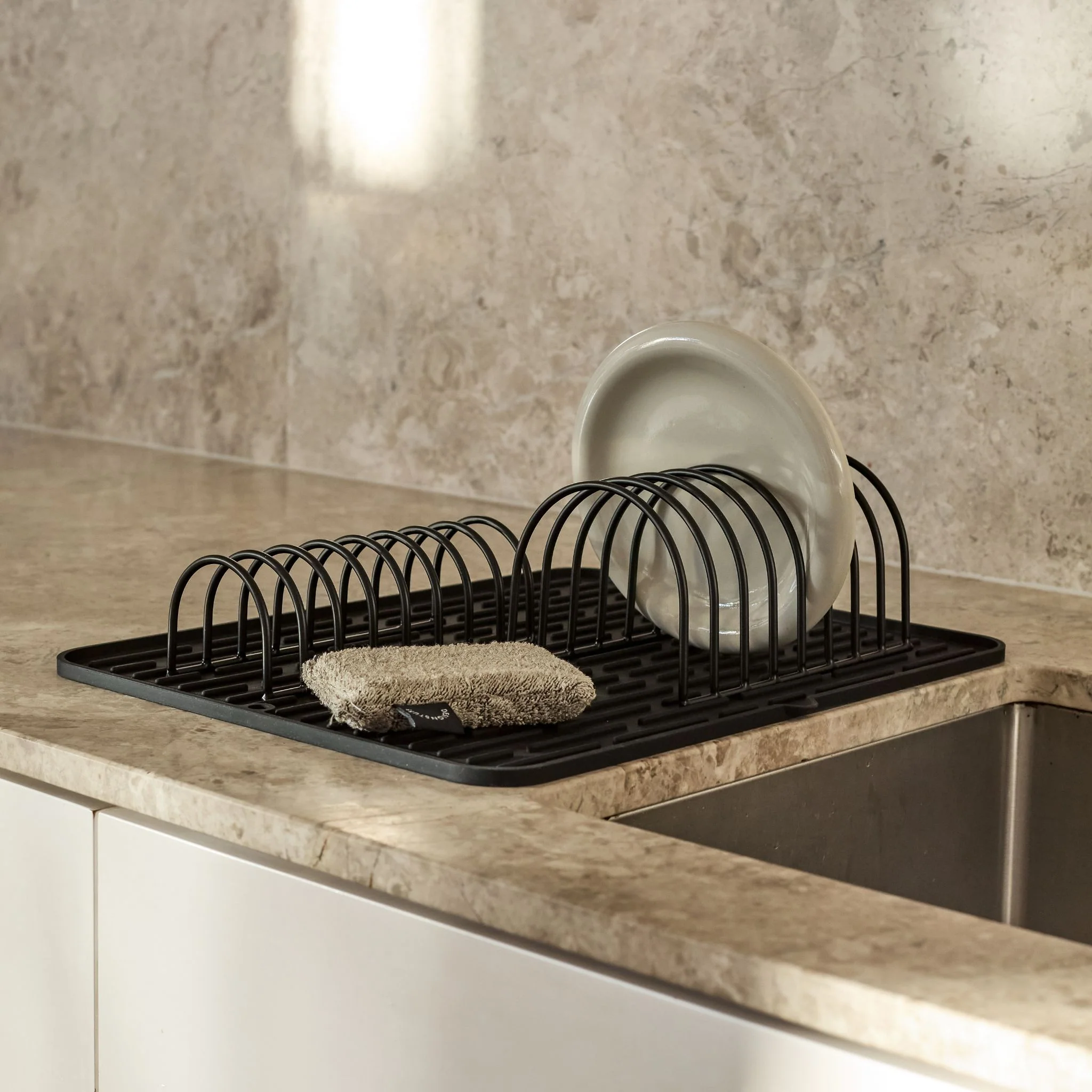 DESIGNSTUFF DRIP Dish Drainer, Black (Set of 2) - Image 3