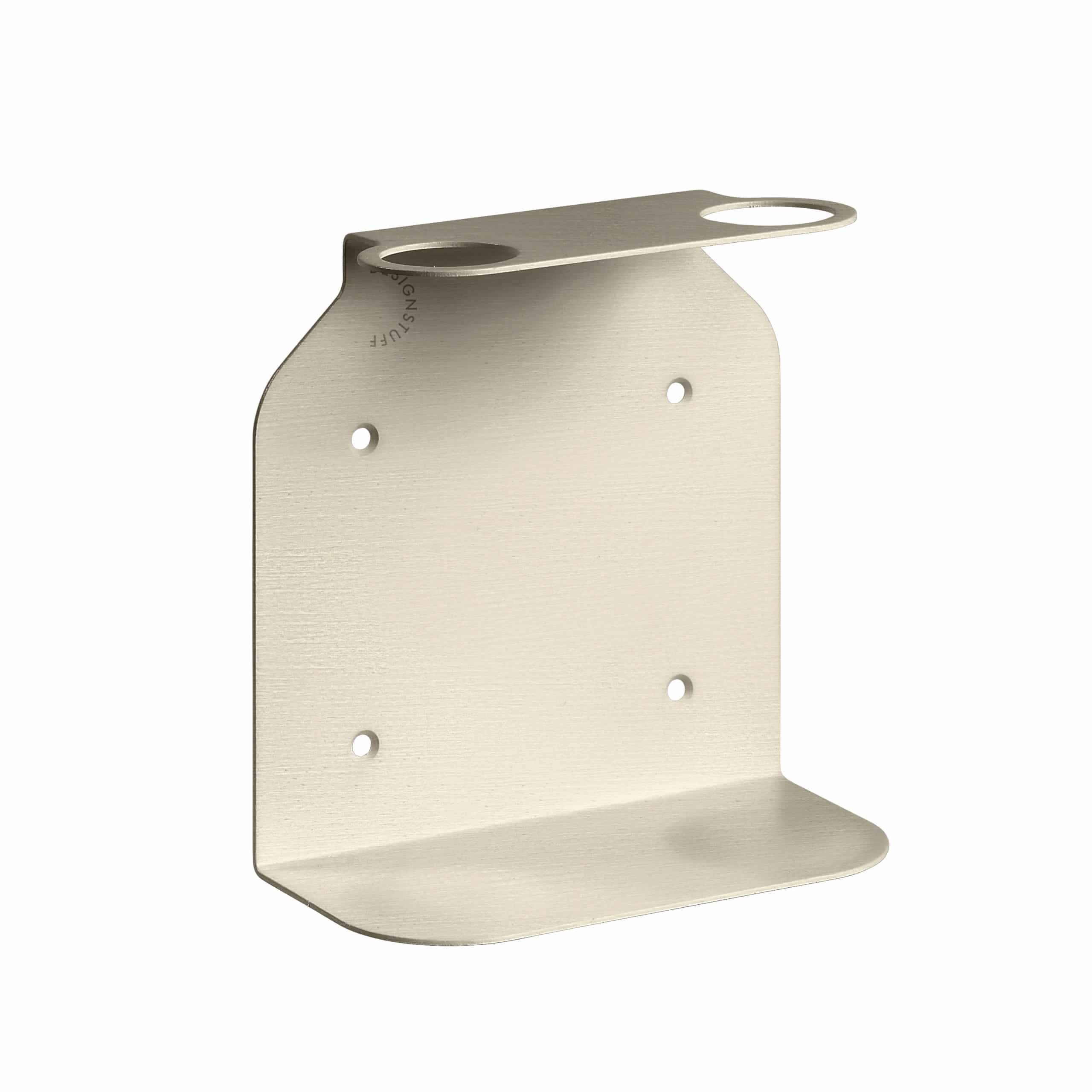 DESIGNSTUFF Dual Soap Dispenser Holder, Brushed Steel - Image 2