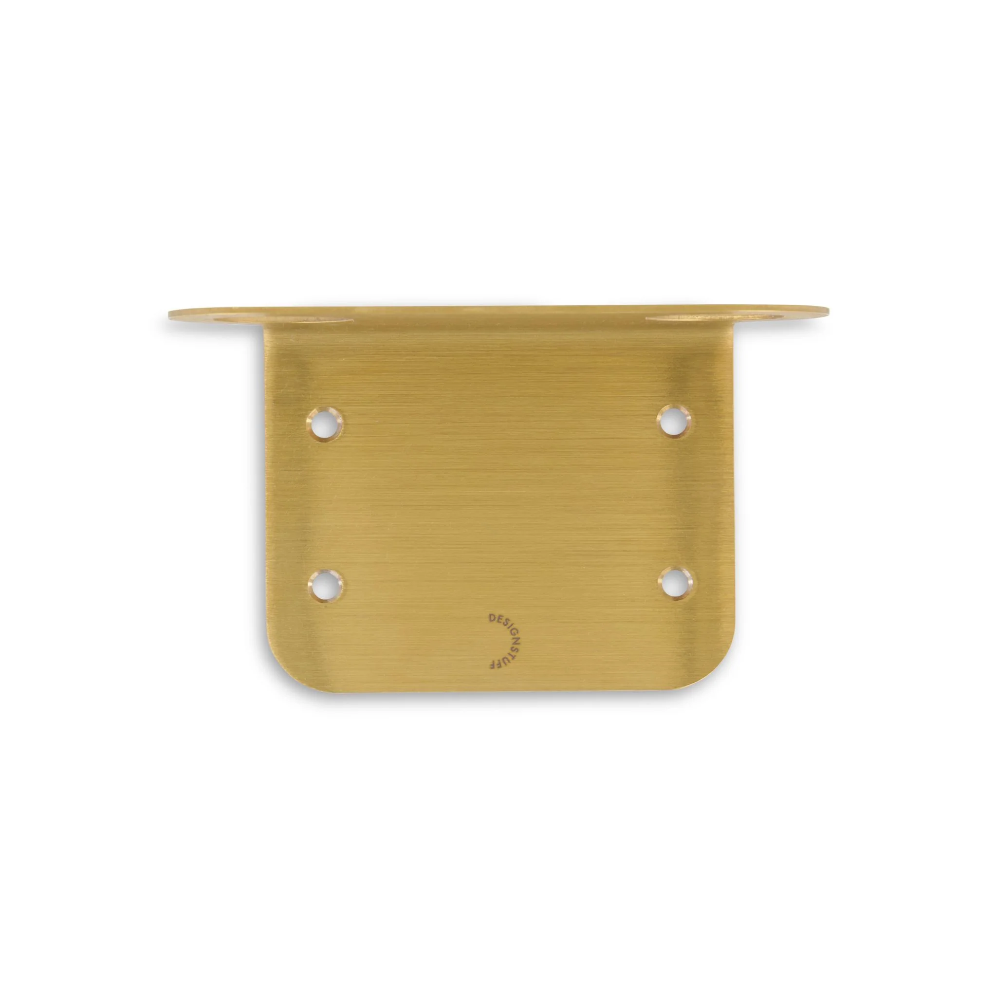DESIGNSTUFF Floating Dual Soap Dispenser Holder, Brushed Brass - Image 6