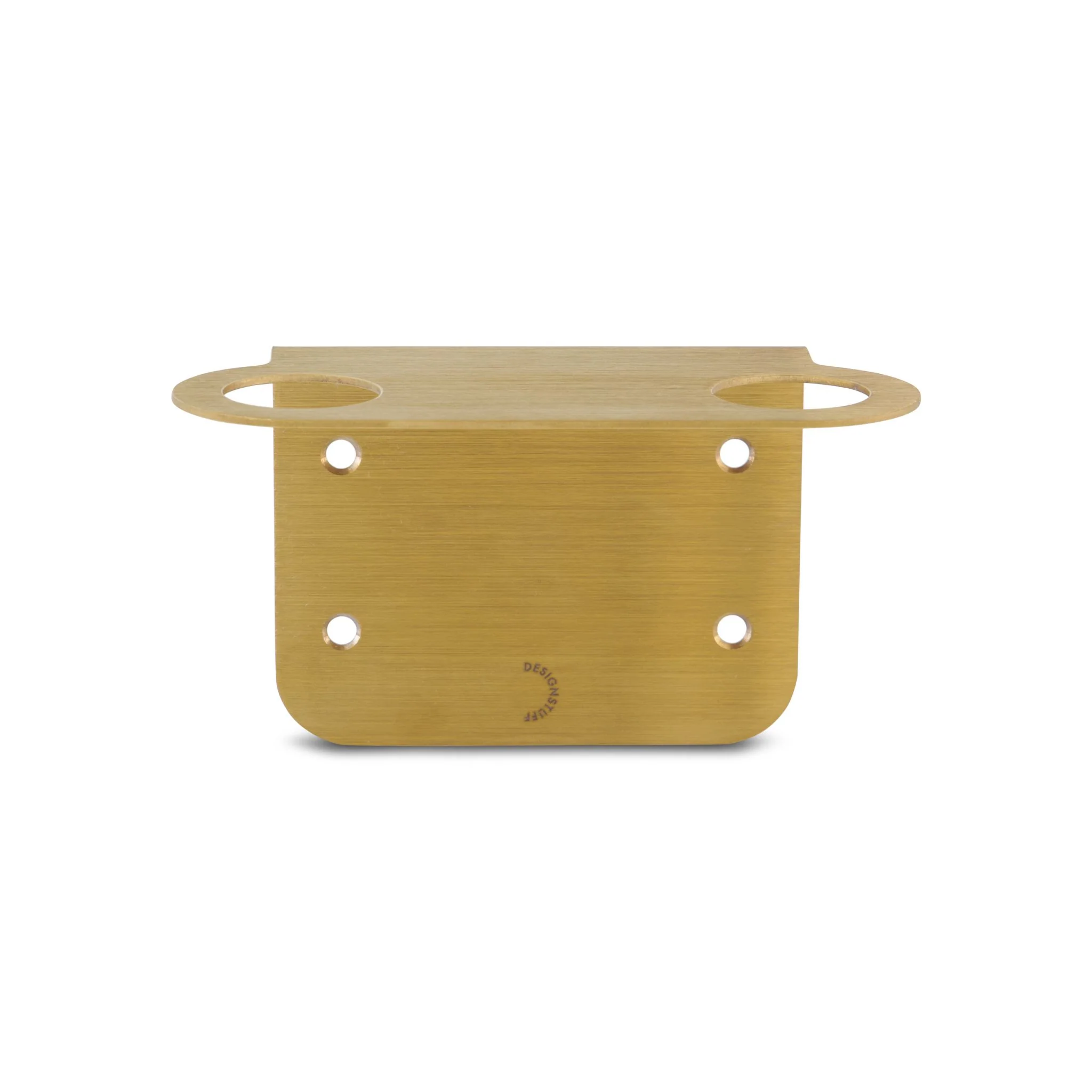 DESIGNSTUFF Floating Dual Soap Dispenser Holder, Brushed Brass - Image 7