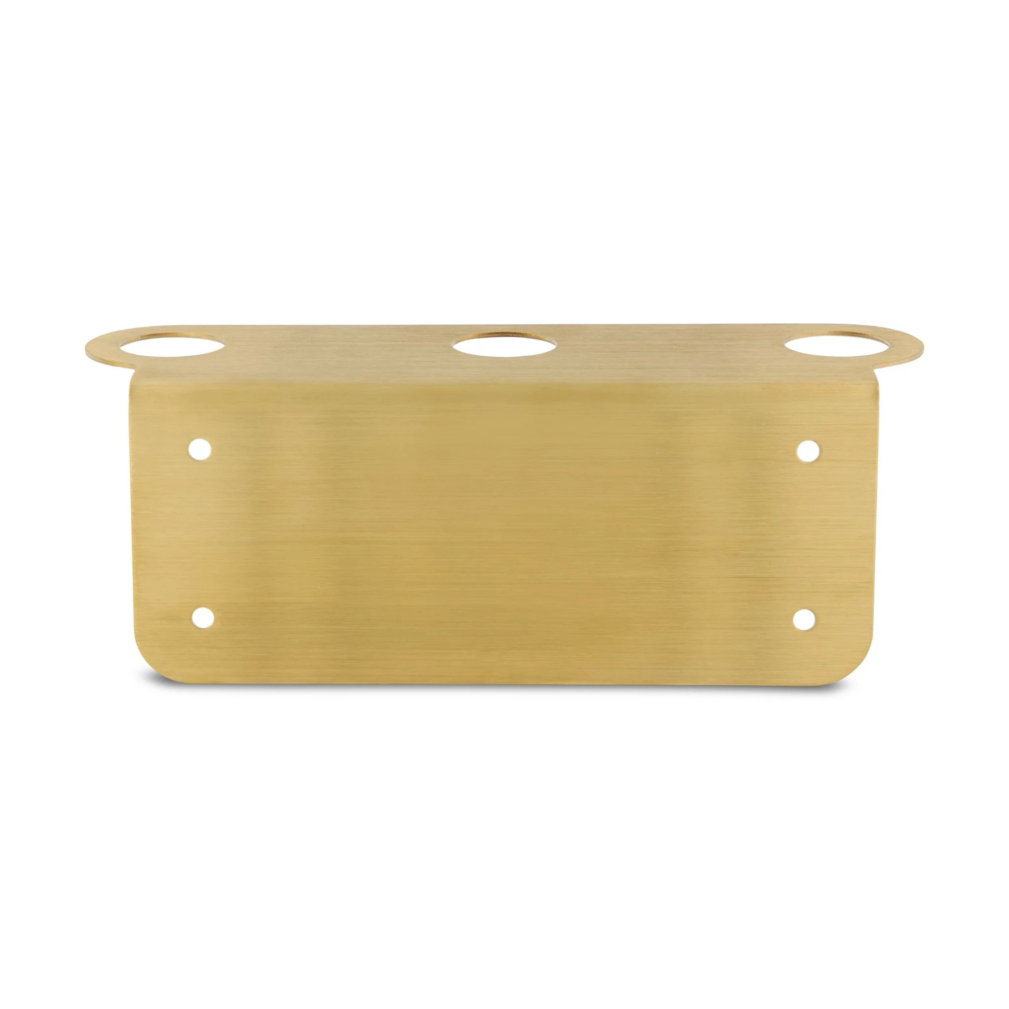 DESIGNSTUFF Floating Triple Soap Dispenser Holder, Brushed Brass - Image 6