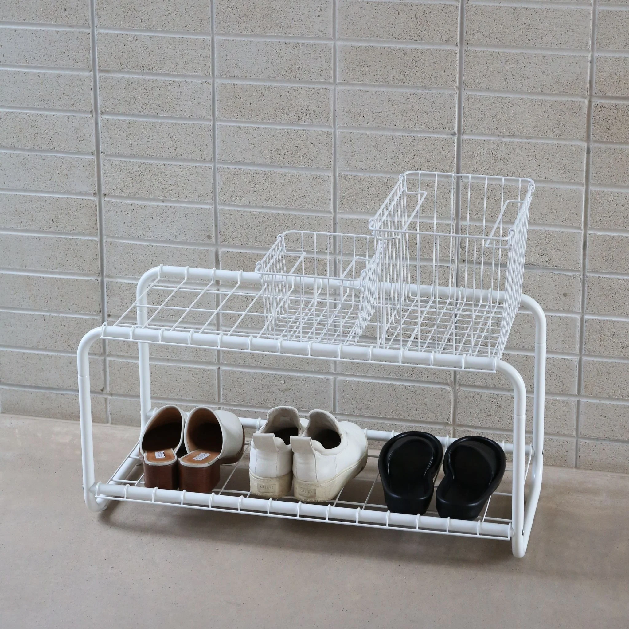 DESIGNSTUFF FORMA Metal Basket, L, White - Image 3