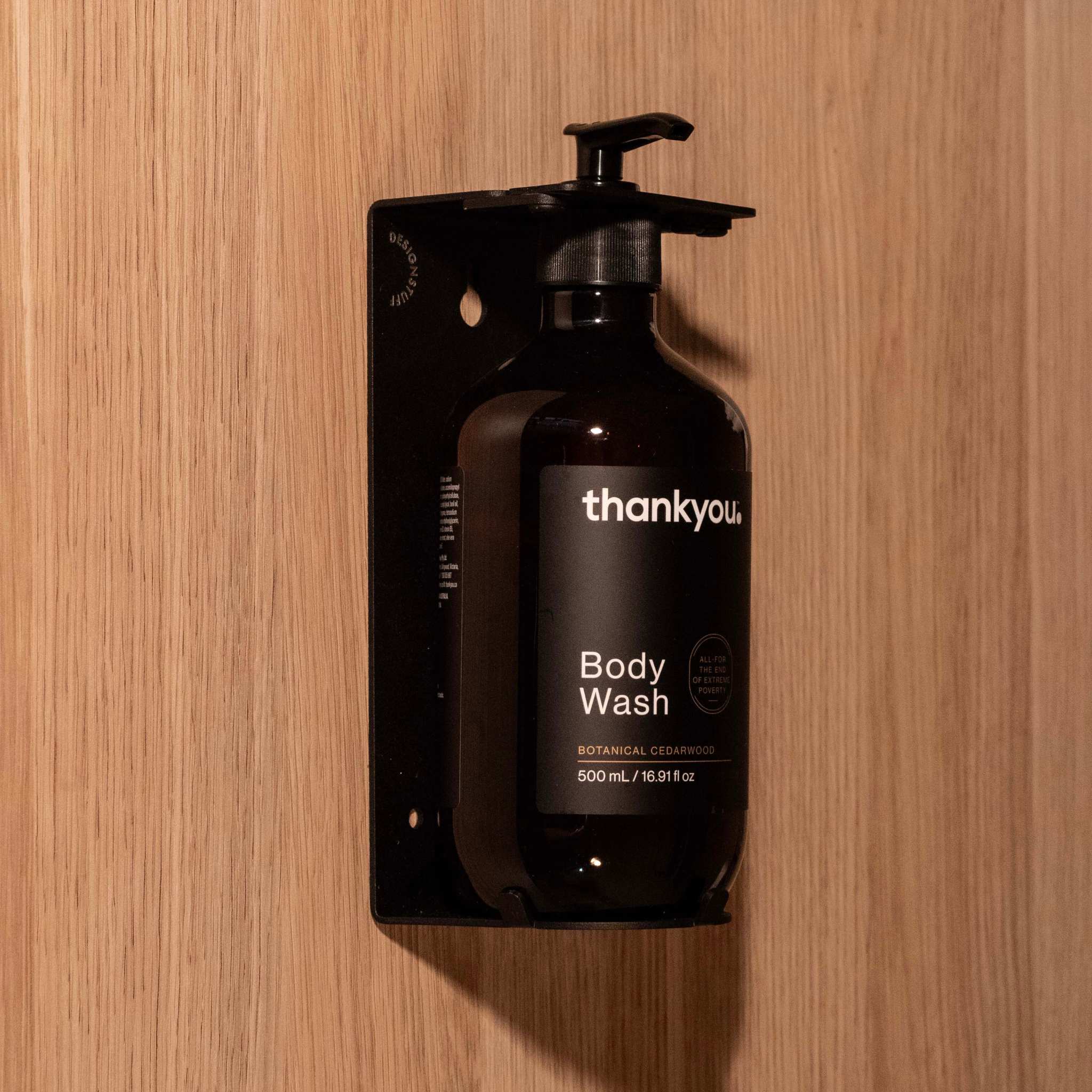 DESIGNSTUFF Lockable Soap Dispenser Holder, Single 500ml, Black - Image 9