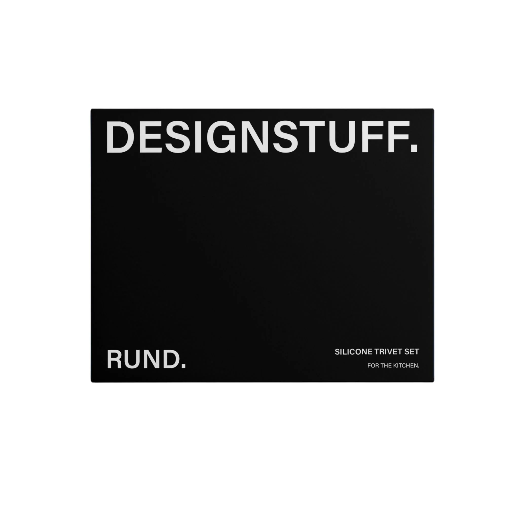 DESIGNSTUFF RUND Curve Trivet Gift Set, Black - Image 4