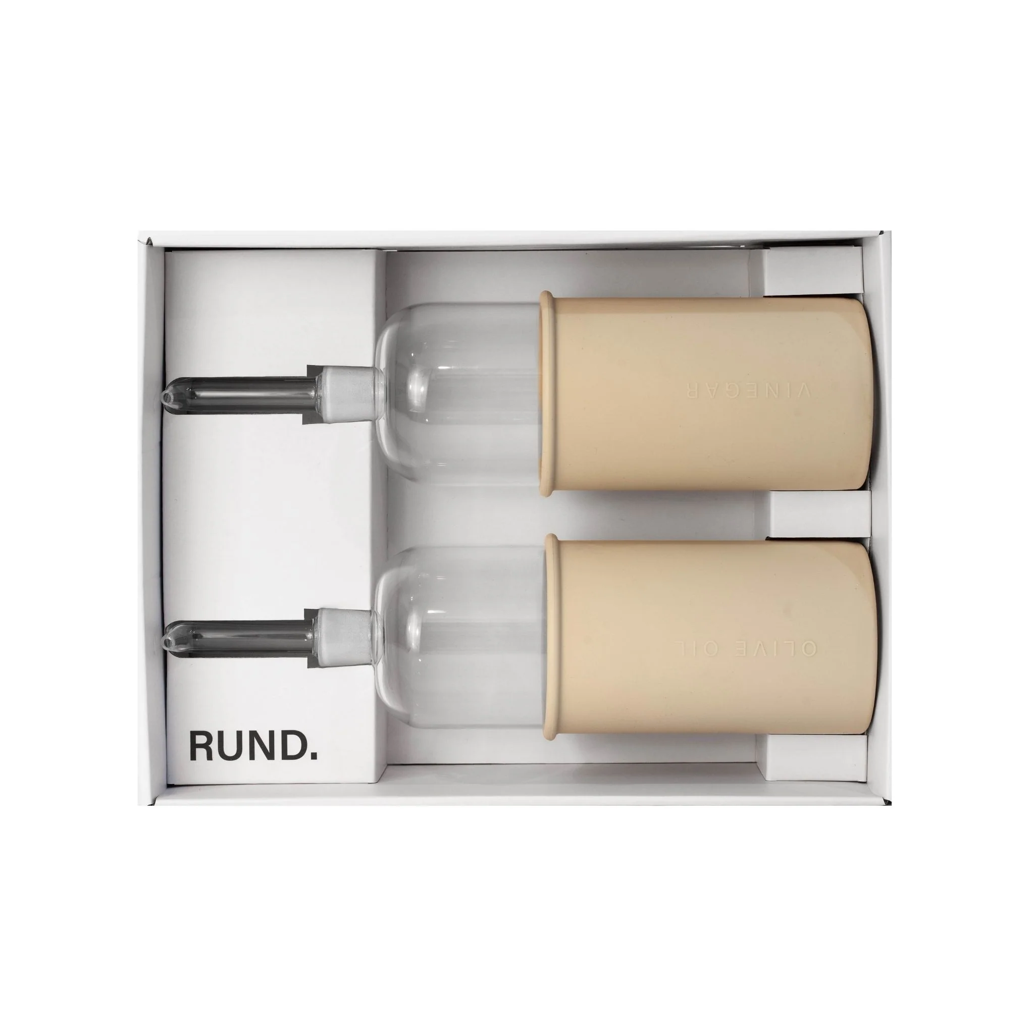 DESIGNSTUFF LUYO Oil & Vinegar Bottle Gift Set, 700 ml, Sand - Image 2