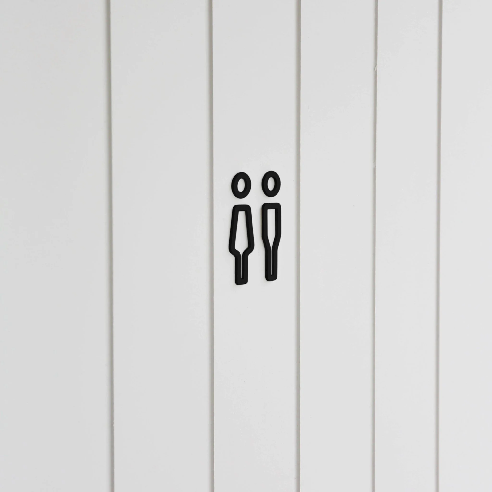 DESIGNSTUFF Signage, Restroom, Her/Him, Black - Image 6