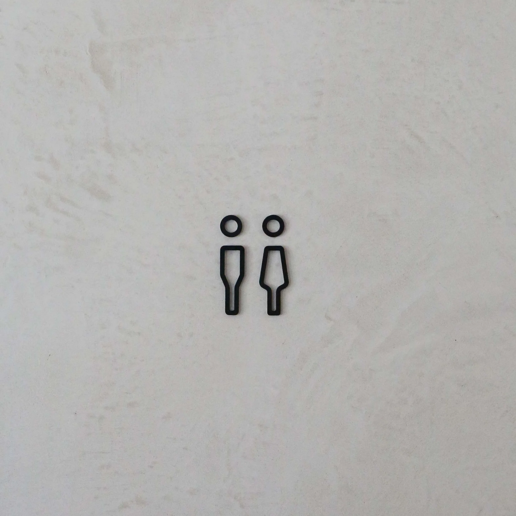 DESIGNSTUFF Signage, Restroom, Her/Him, Black - Image 8