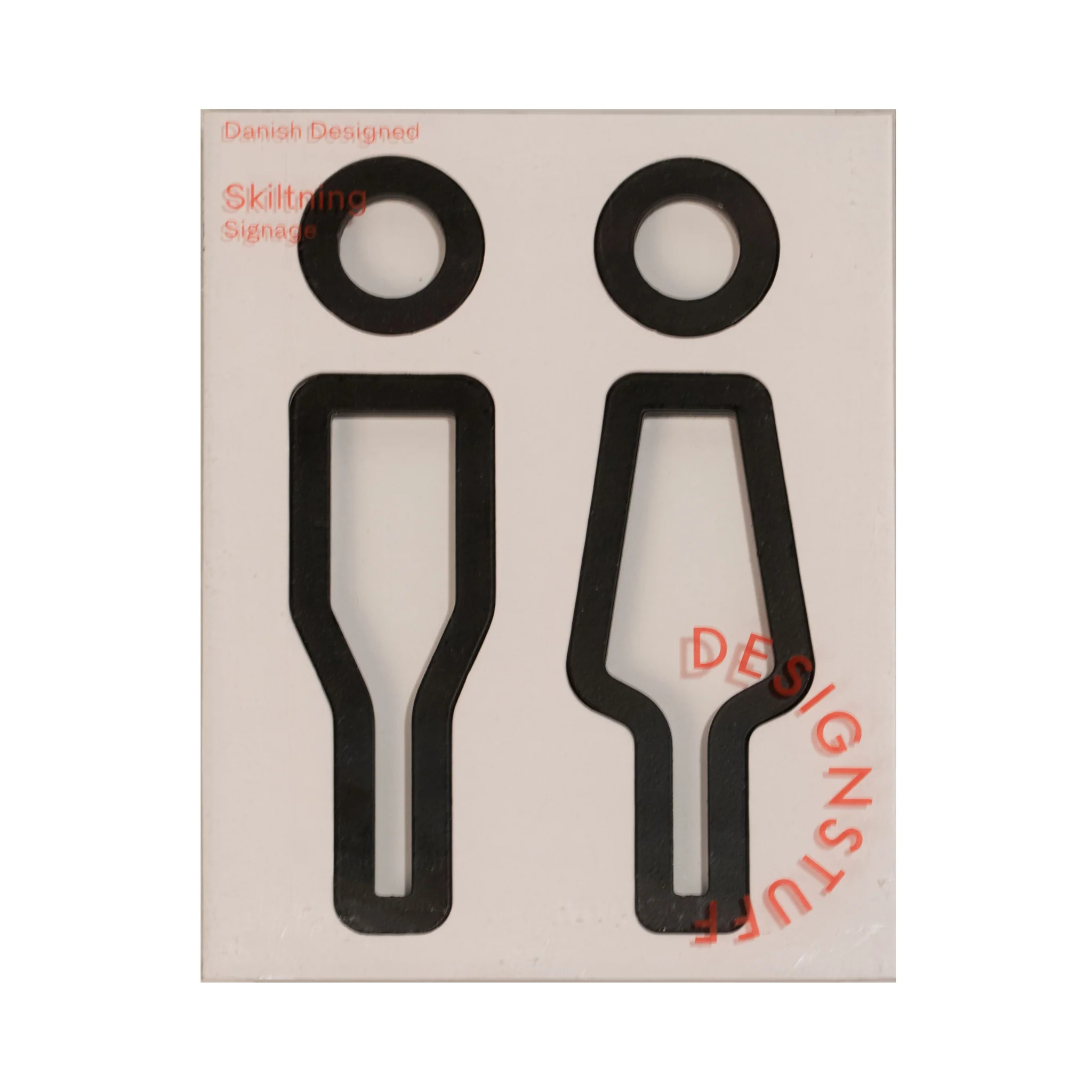 DESIGNSTUFF Signage, Restroom, Her/Him, Black - Image 9