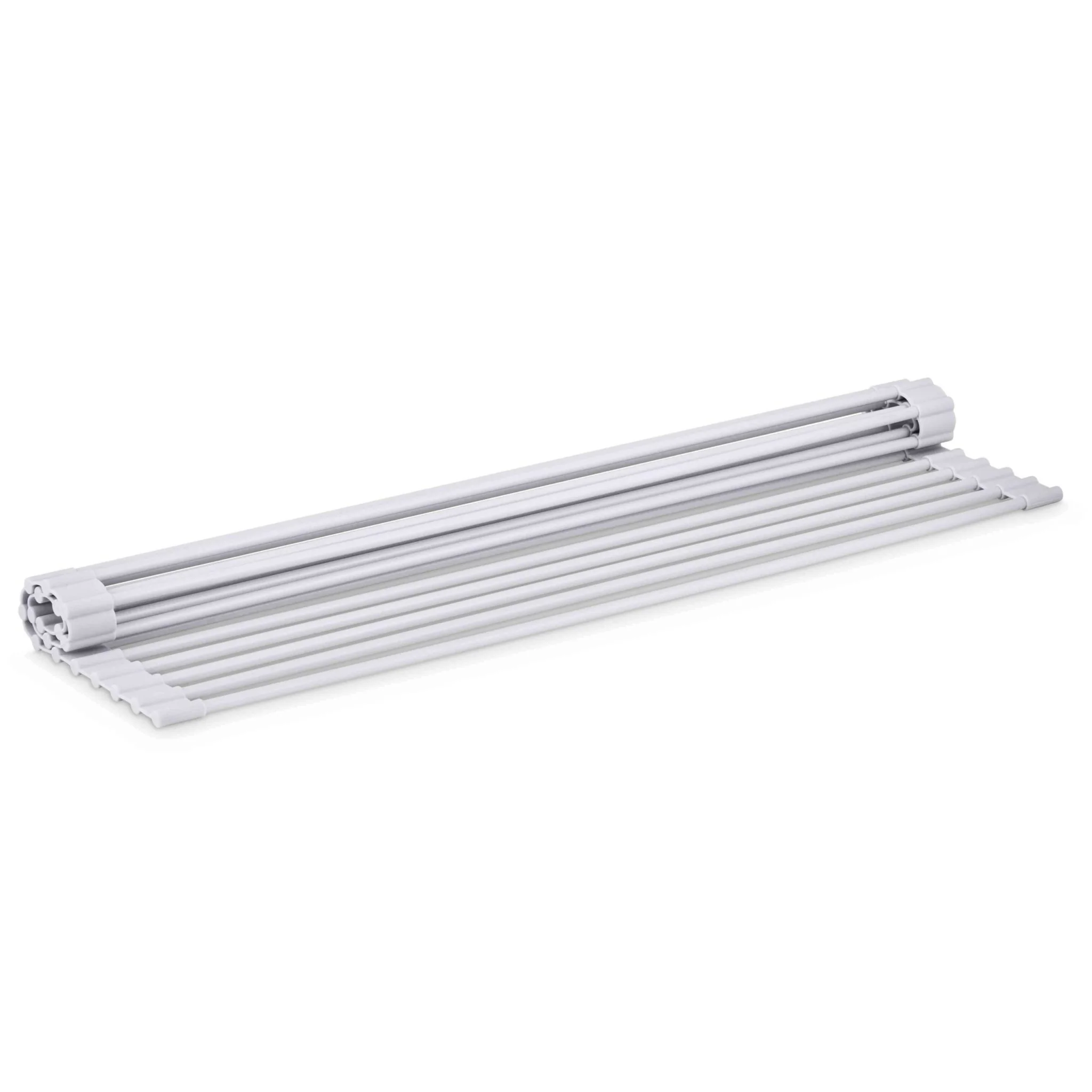 DESIGNSTUFF DRIP Silicone Fold Dish Drying Rack, White - Image 3