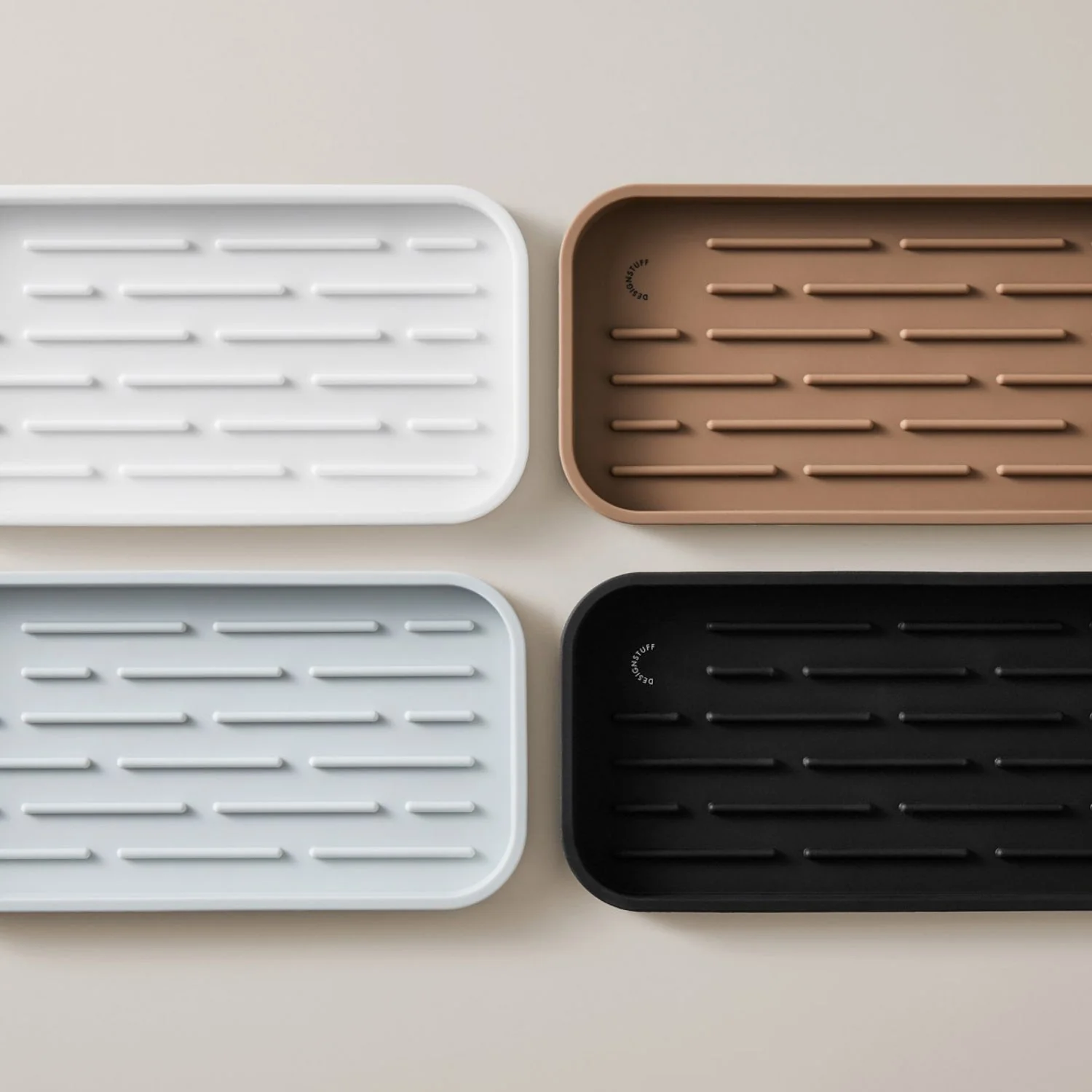DESIGNSTUFF Sink Tray and Sponge Holder Silicone, Black - Image 6