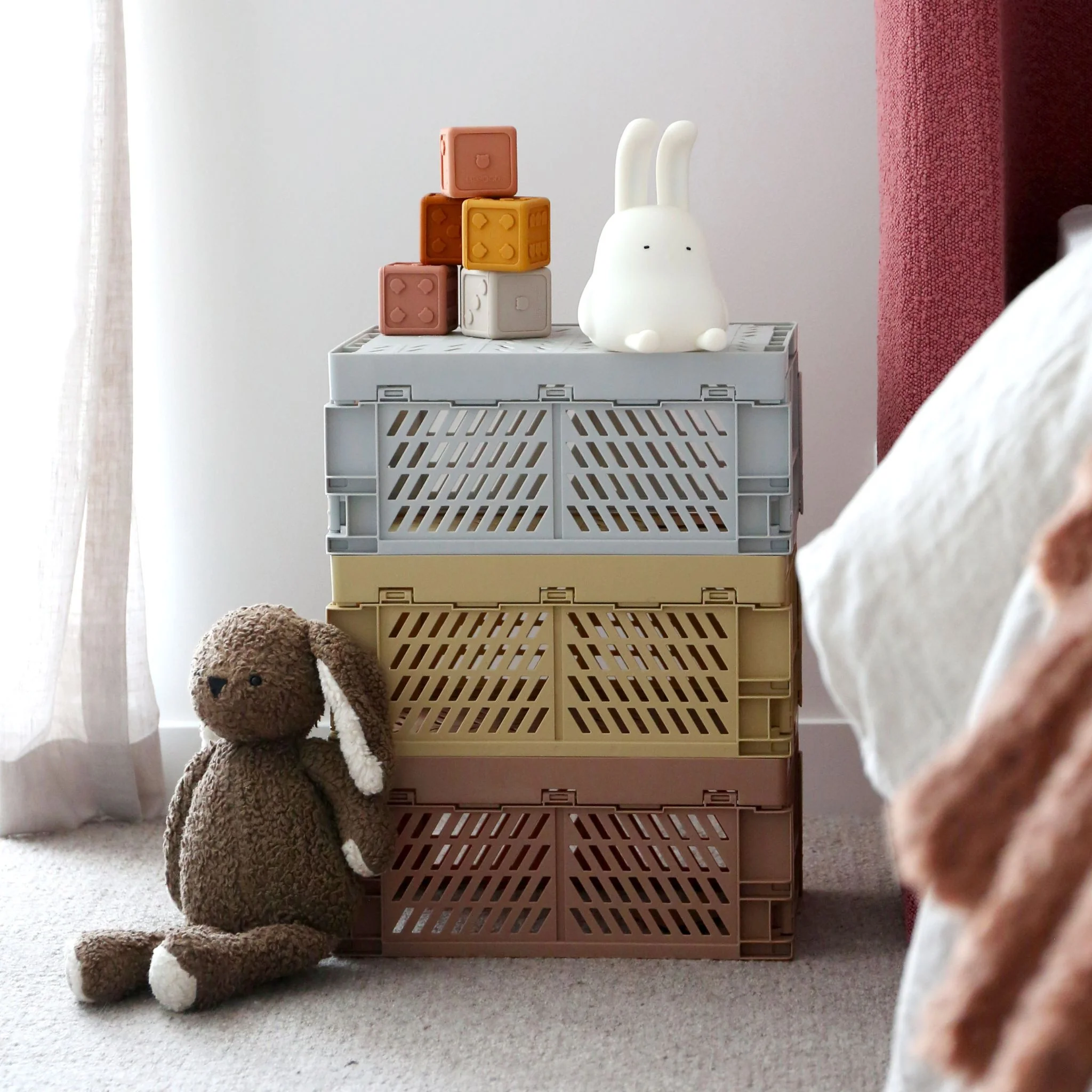 DESIGNSTUFF Slant Collapsible Crate, L, 50x33cm, Tuscany - Image 5