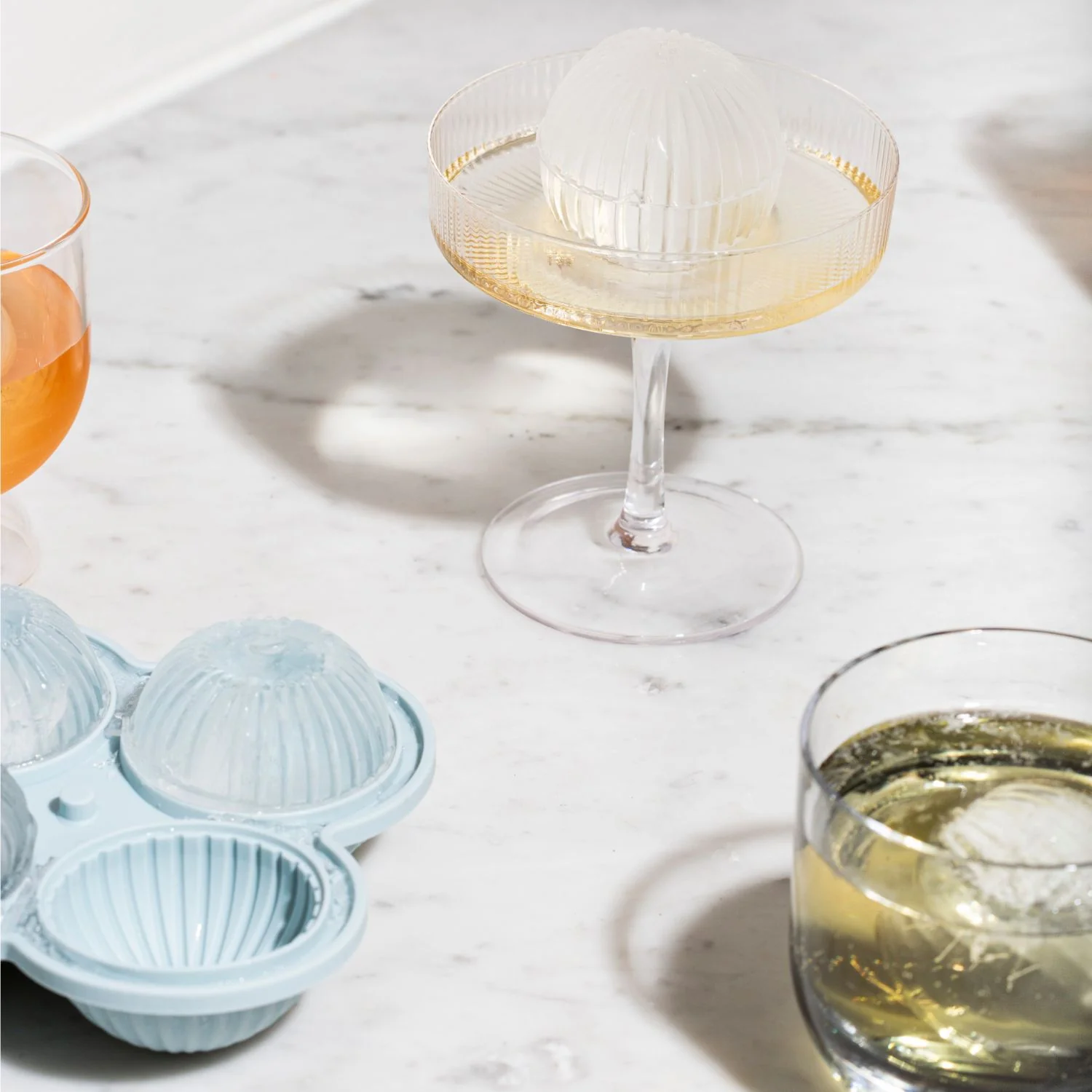 DESIGNSTUFF Sphere Riplet Ice Cube Tray, Ice Blue - Image 10