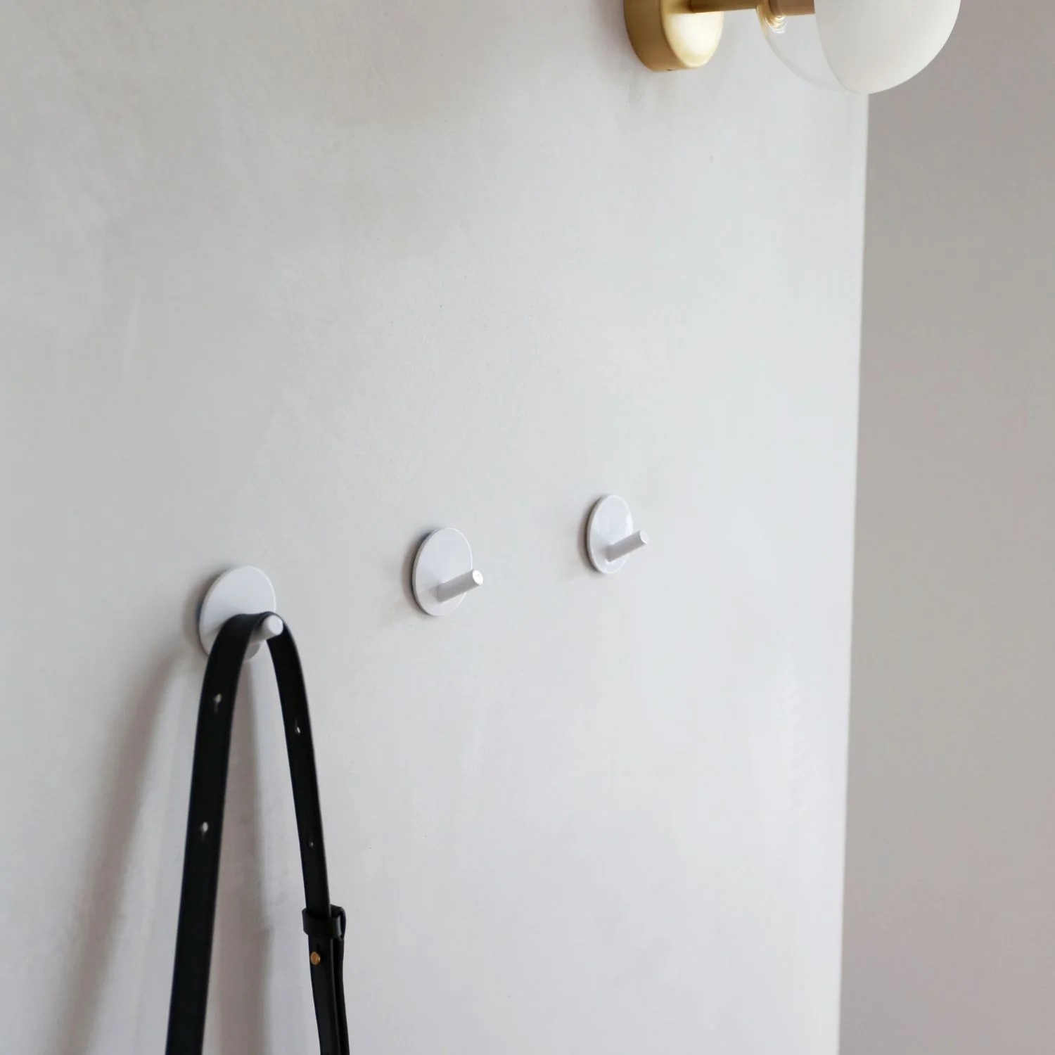 DESIGNSTUFF Stainless Steel Hook Self-Adhesive, White (Set of 3) - Image 3