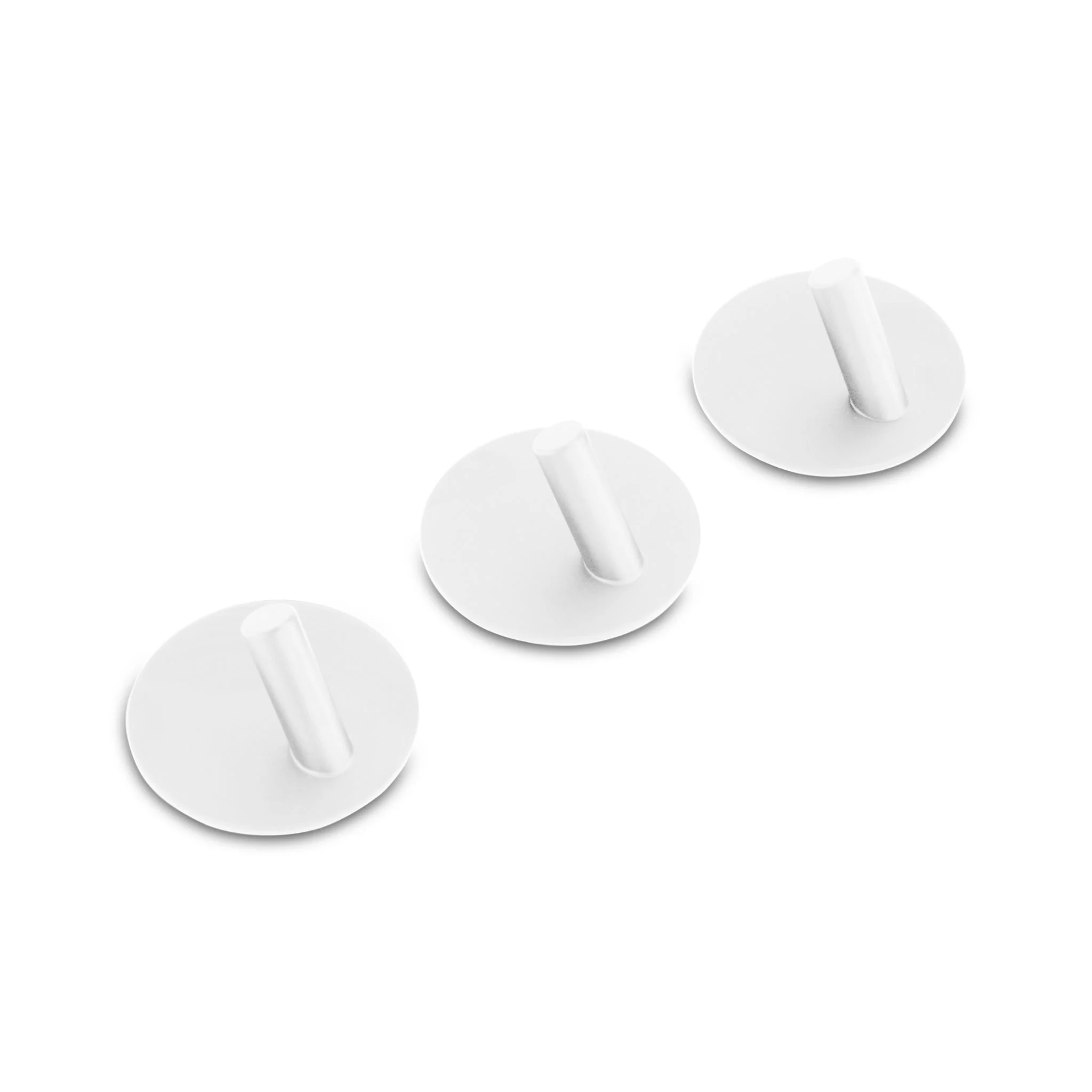 DESIGNSTUFF Stainless Steel Hook Self-Adhesive, White (Set of 3) - Image 6