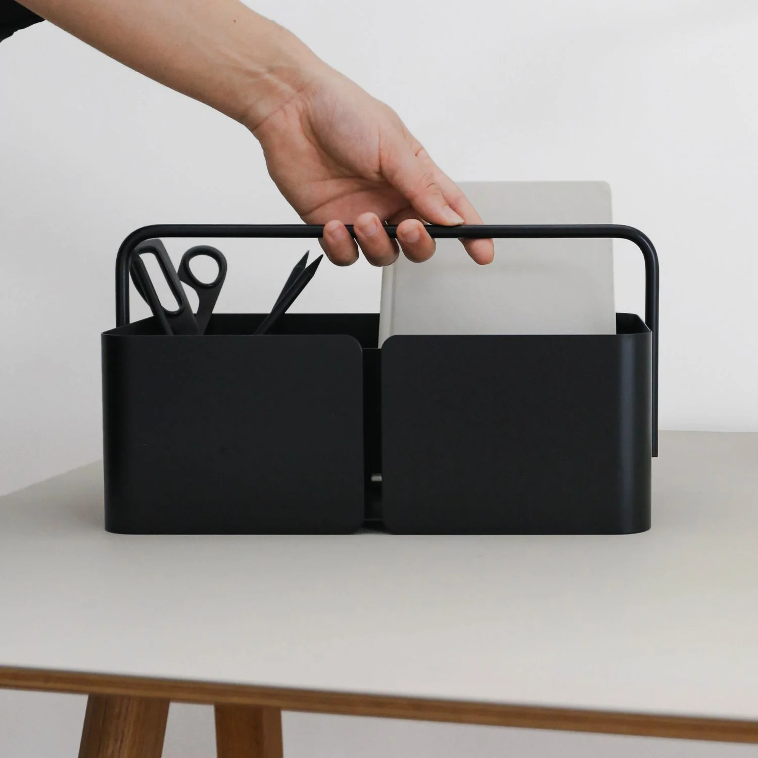 DESIGNSTUFF The Carry-All Caddy And Storage Box, Black - Image 8
