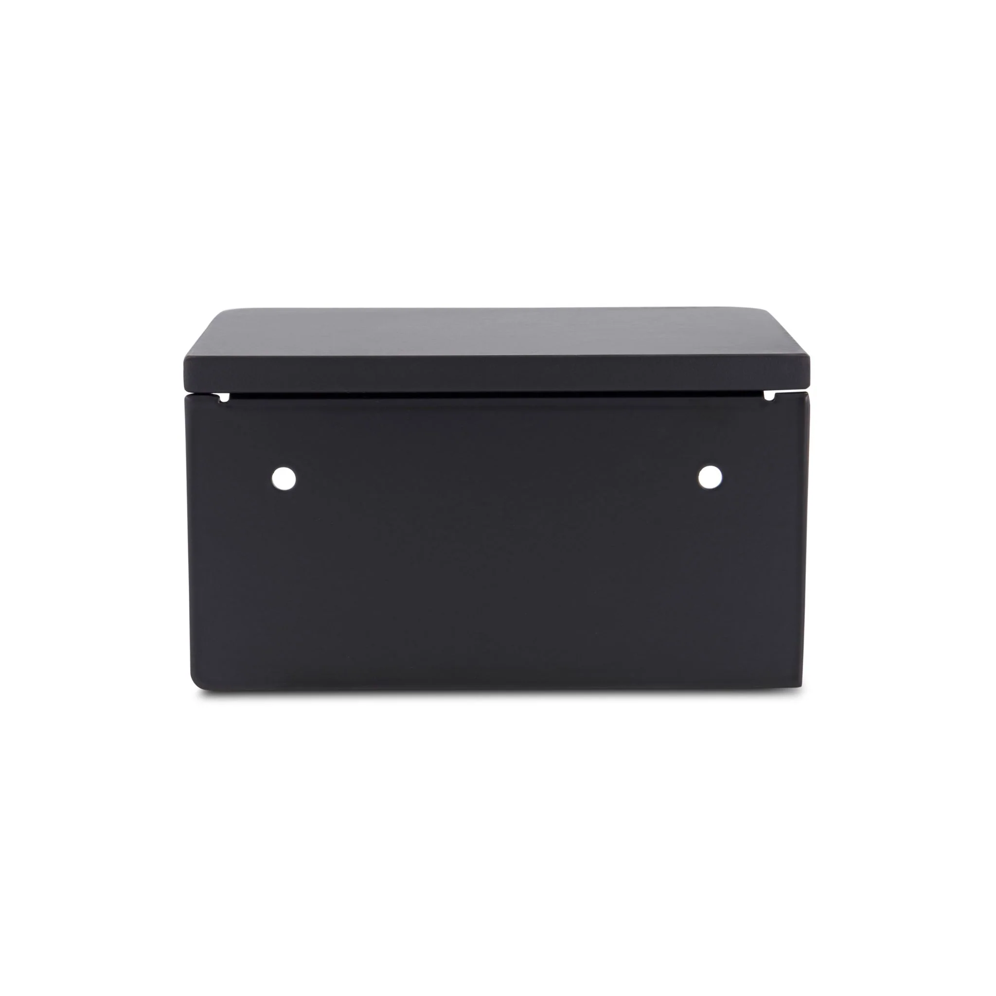 DESIGNSTUFF Toilet Roll Holder w/ Shelf Single, Black - Image 8