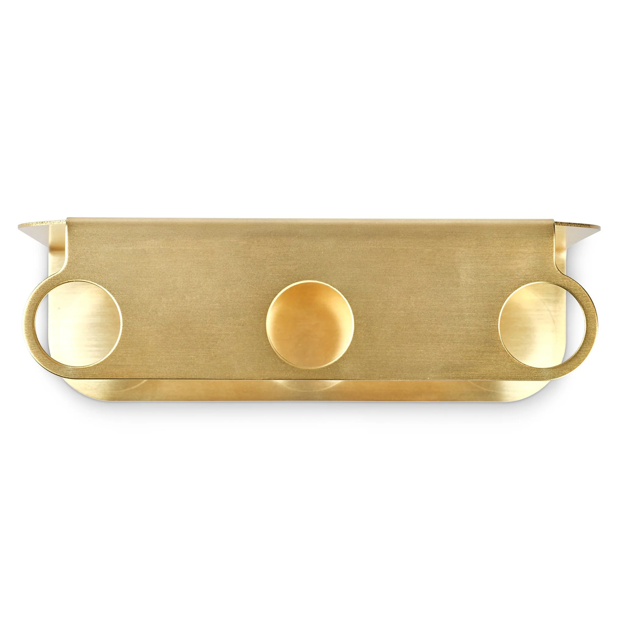 DESIGNSTUFF Triple Soap Dispenser Holder, Brushed Brass - Image 5