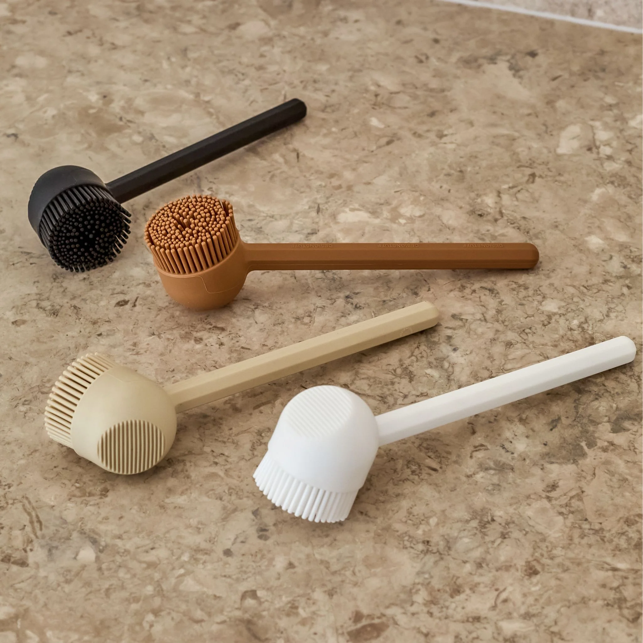 DESIGNSTUFF VANA Dish Brush, Silicone, Camel - Image 4