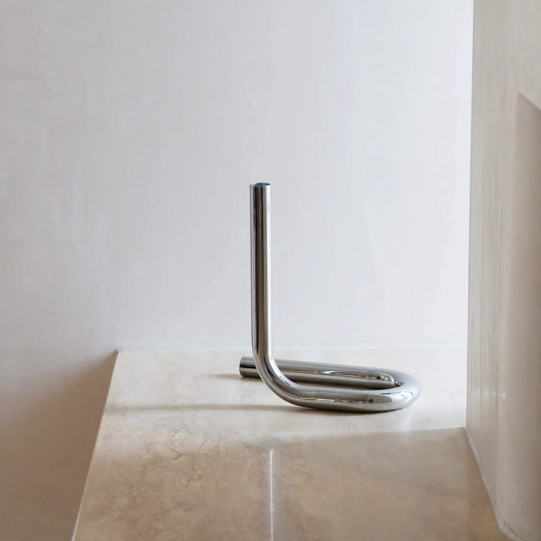 DESIGNSTUFF VIAH Candle Holder, Chrome - Image 4
