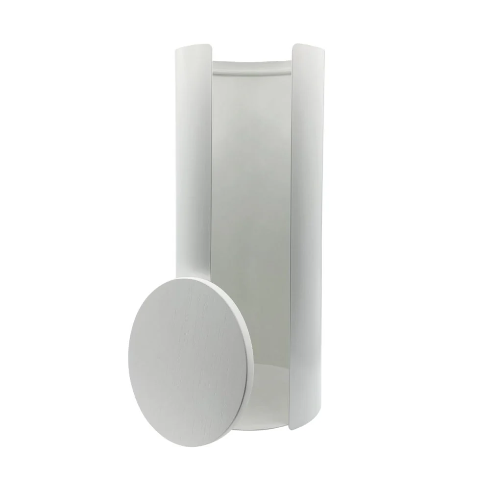 DESIGNSTUFF Wall Mounted Toilet Roll Storage Holder, White - Image 4