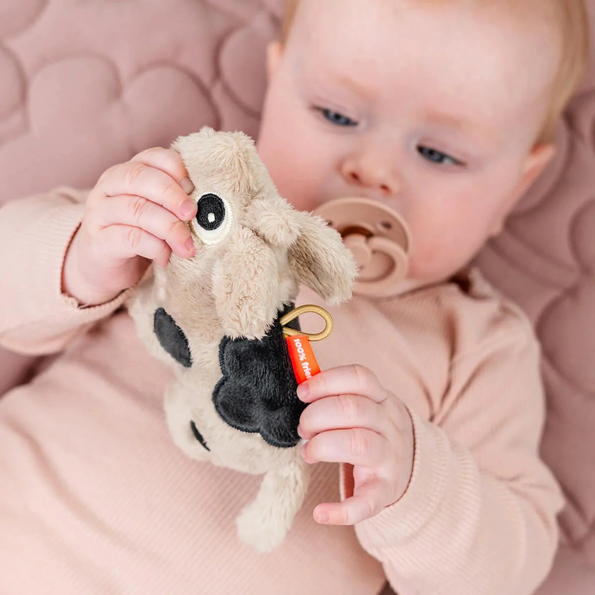 DONE BY DEER Tiny Sensory Rattle, Dotti, Sand - Image 2