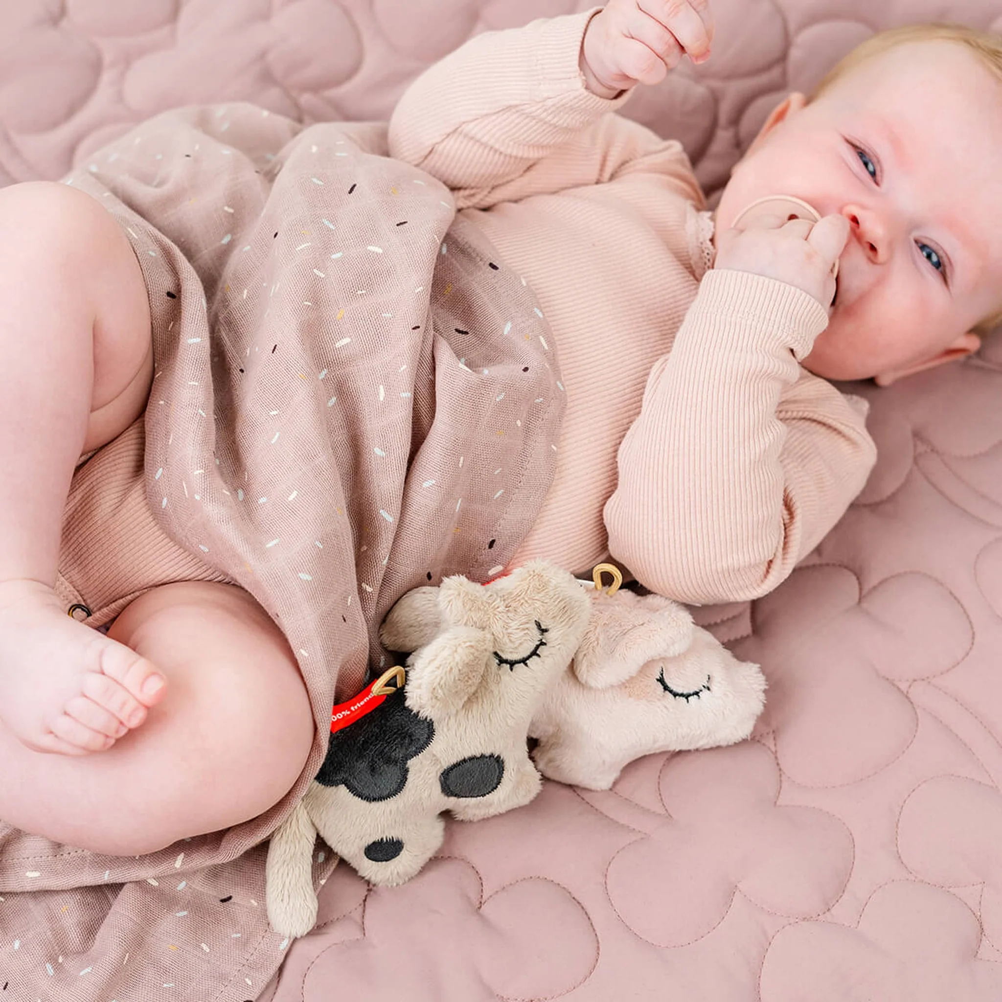 DONE BY DEER Tiny Sensory Rattle, Dotti, Sand - Image 4
